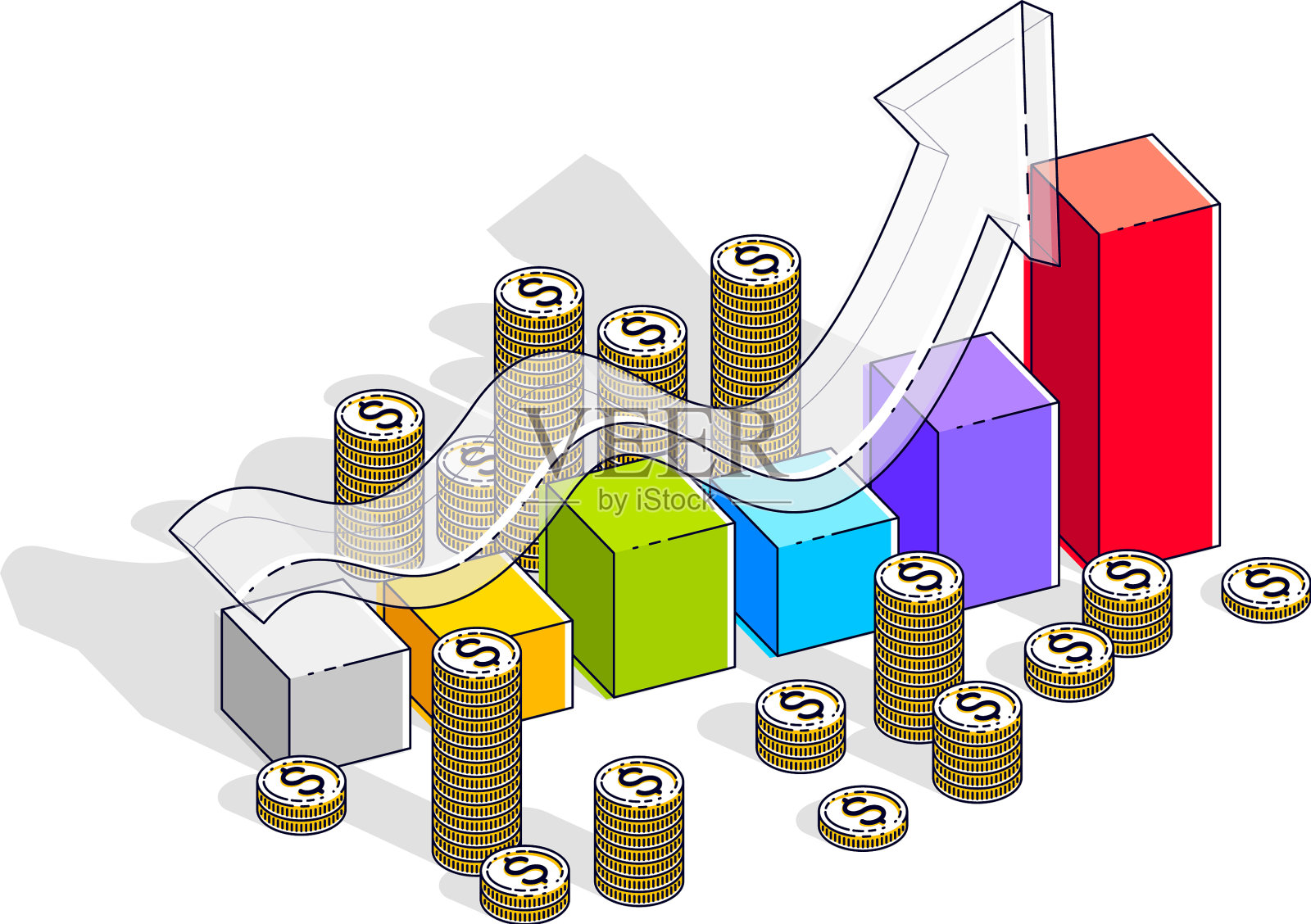 成功成长，收入成长，概念成长设计元素图片