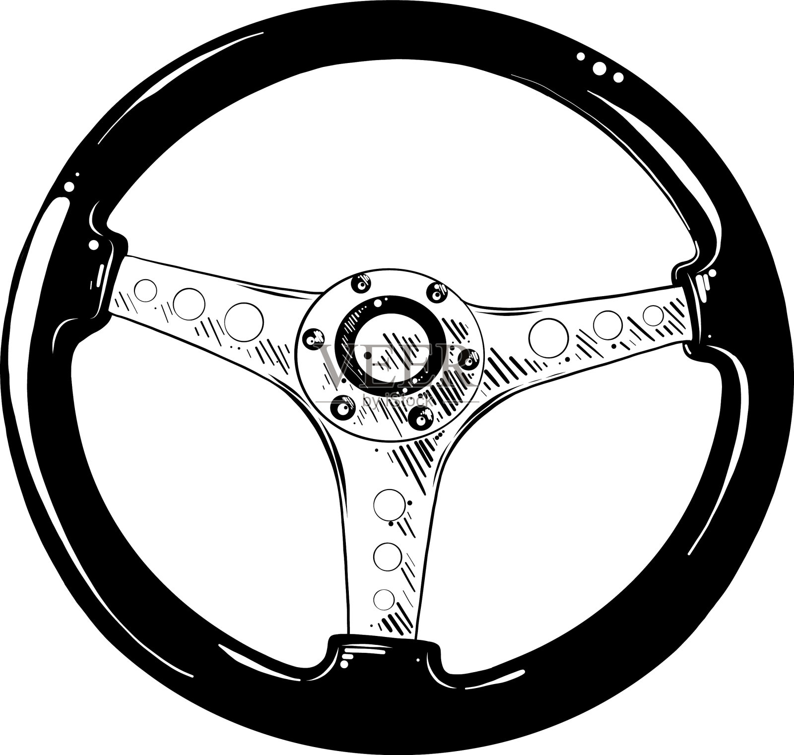 用于海报装饰和印刷的雕刻风格设计元素图片