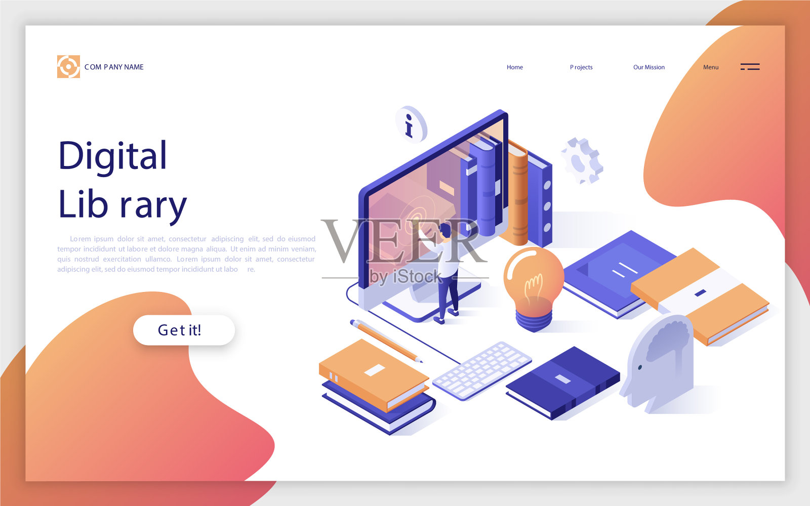 等角设计模板素材