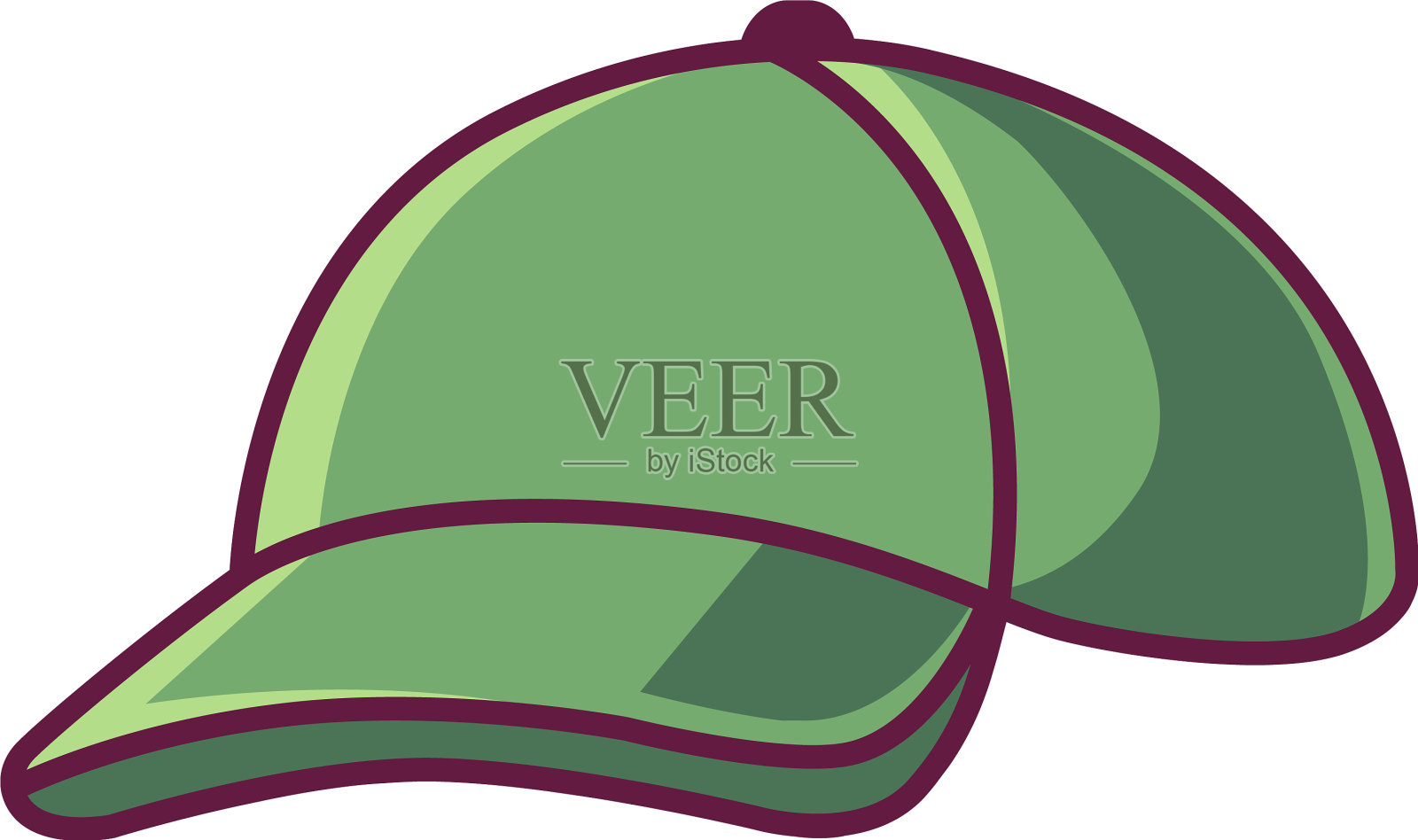 想象一顶绿色的帽子设计元素图片