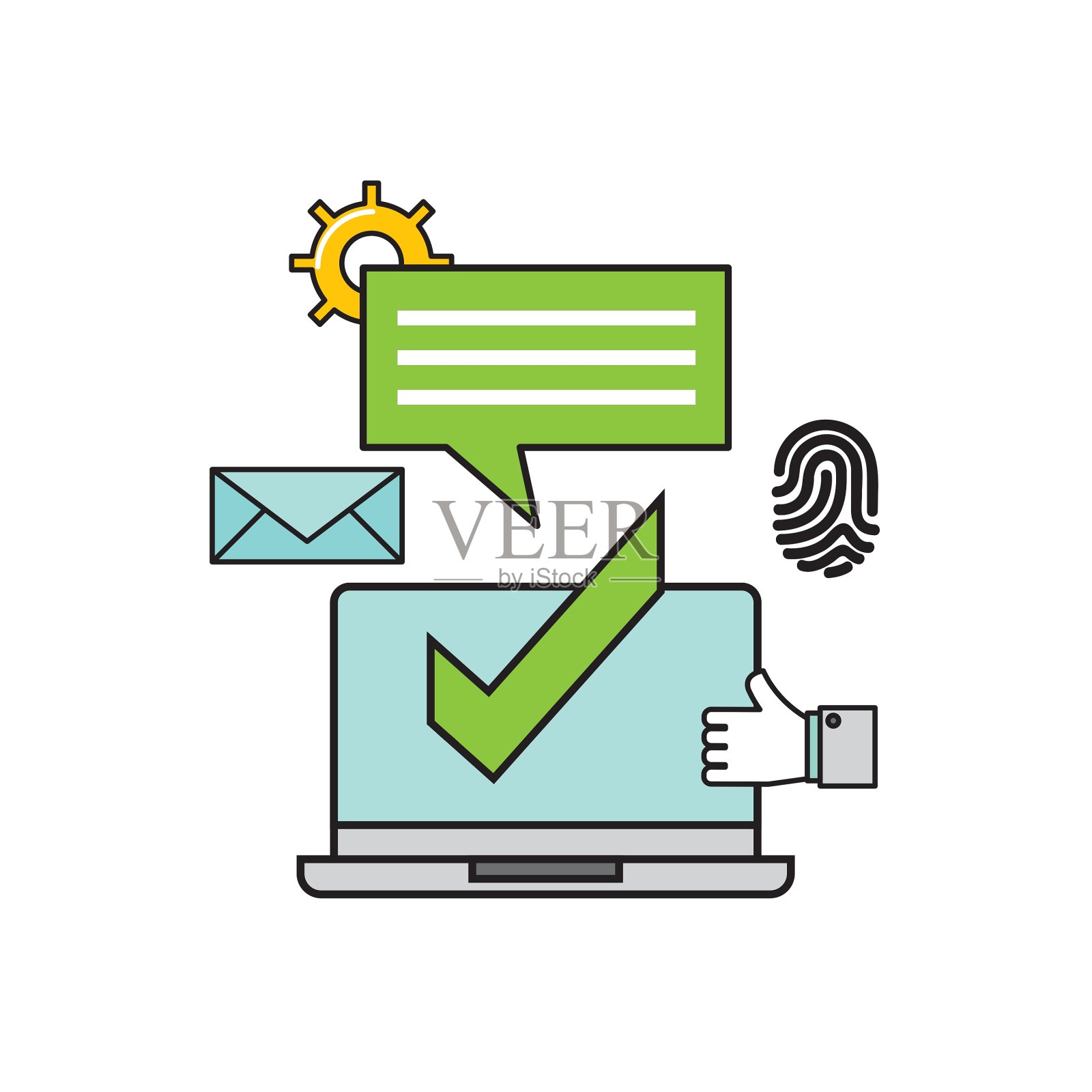 社交媒体营销业务设计元素图片