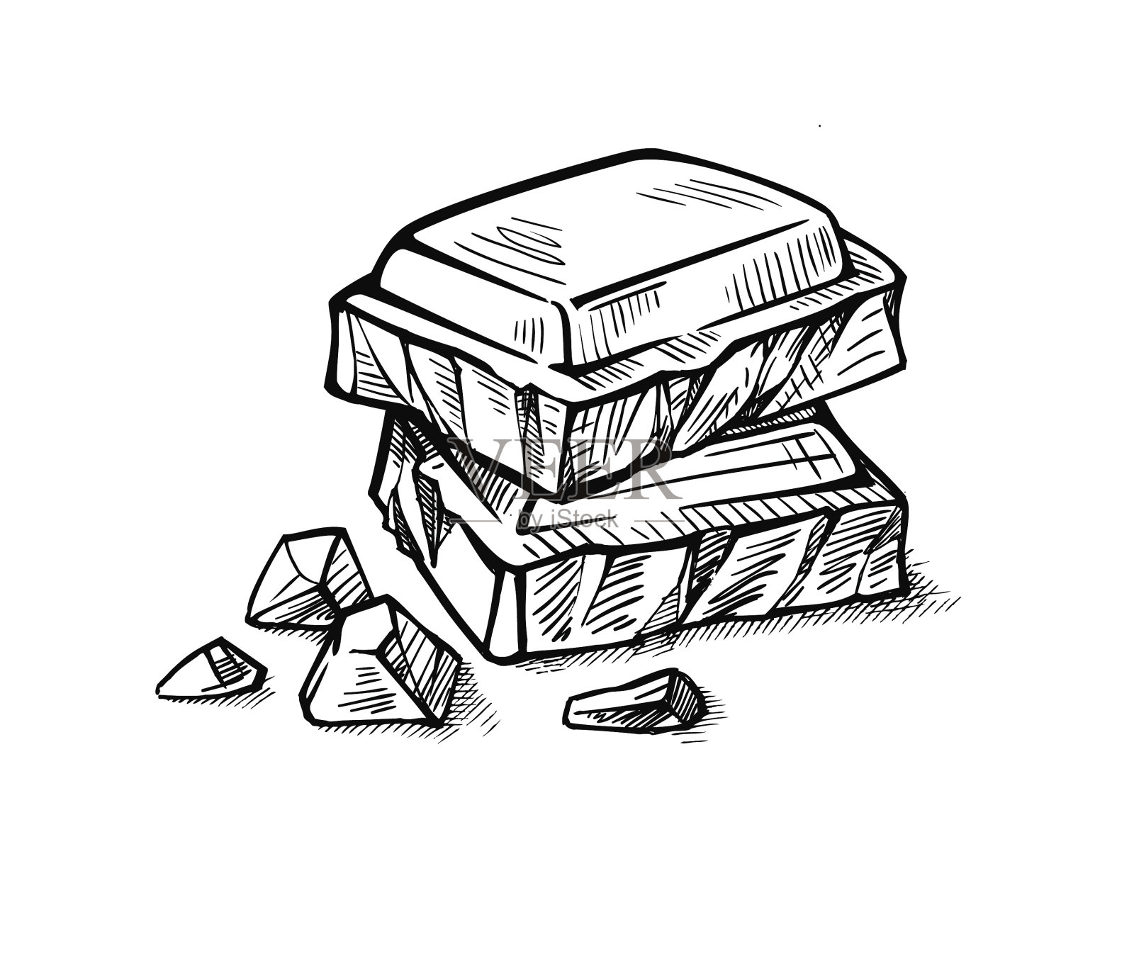 块巧克力设计元素图片