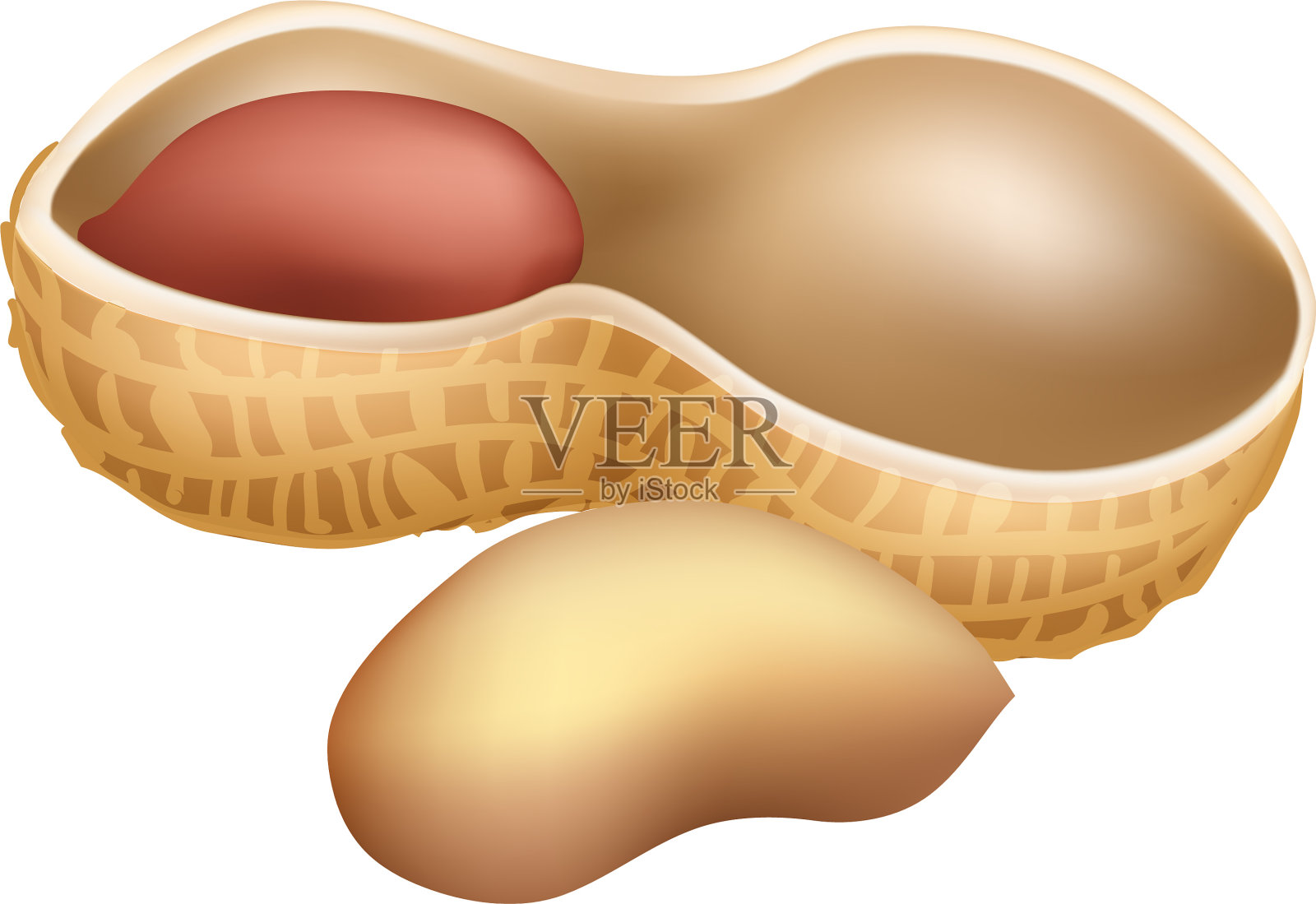 半花生图标卡通风格设计元素图片