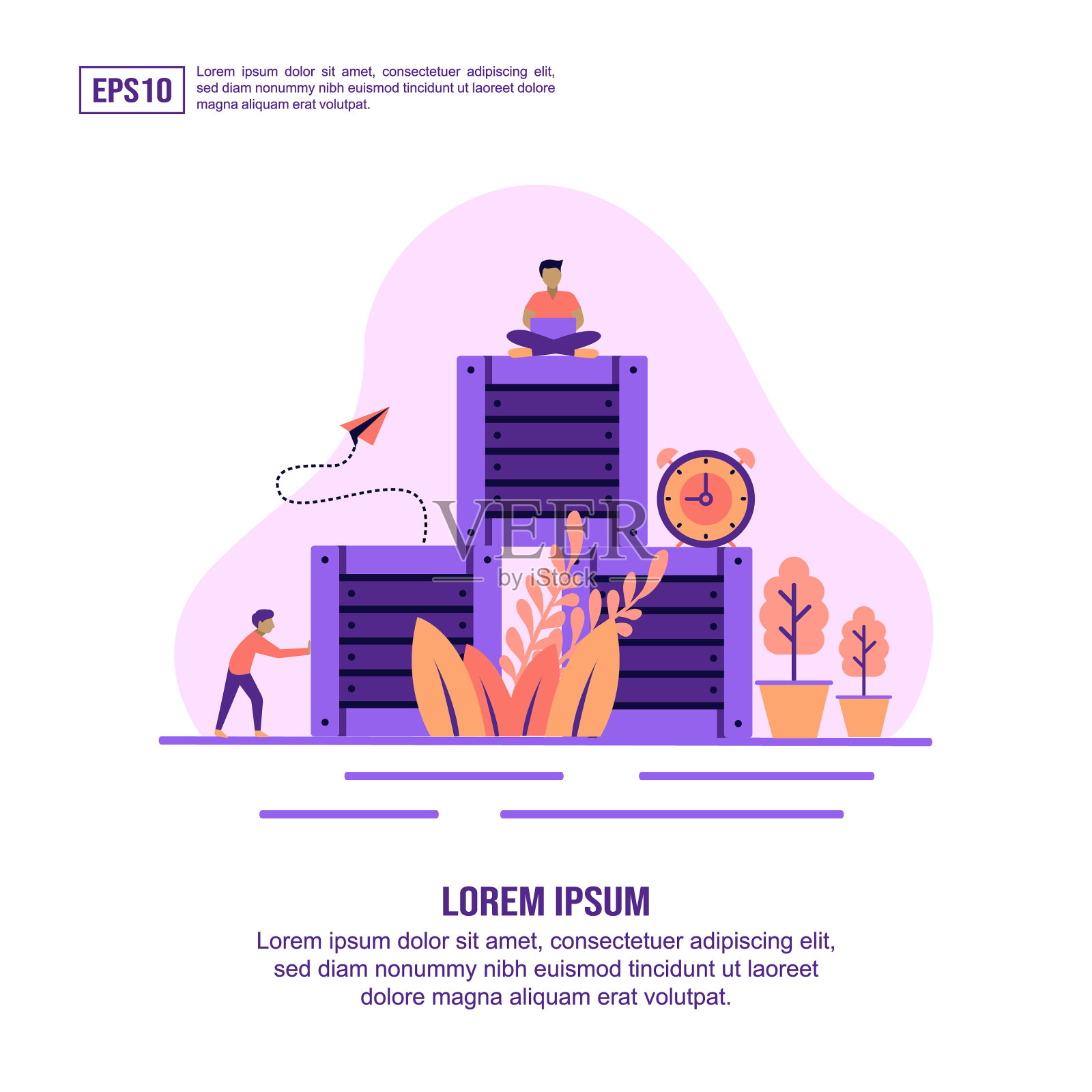 概念分布现代概念为设计模板素材