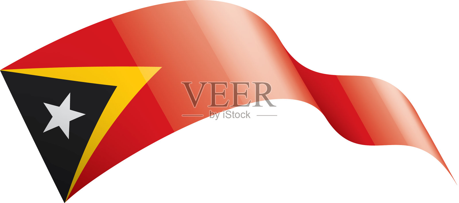 东帝汶国旗上印着白色设计元素图片