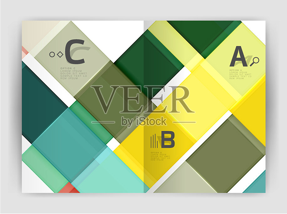 封面和封底均设a4大小版面业务插画图片素材