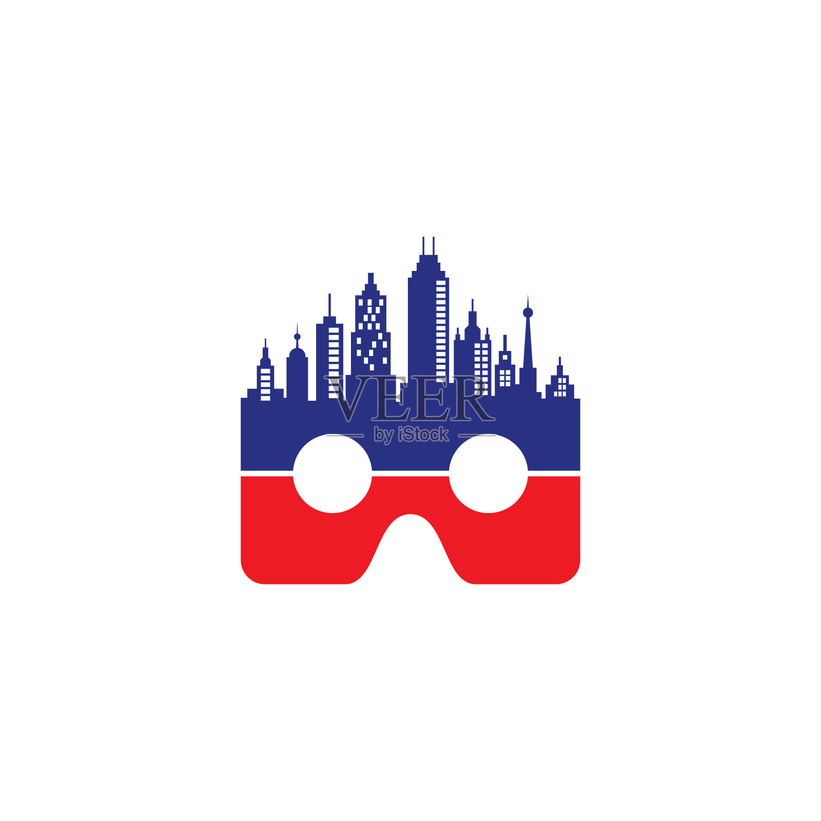 摩天大楼Vr标志设计元素图片