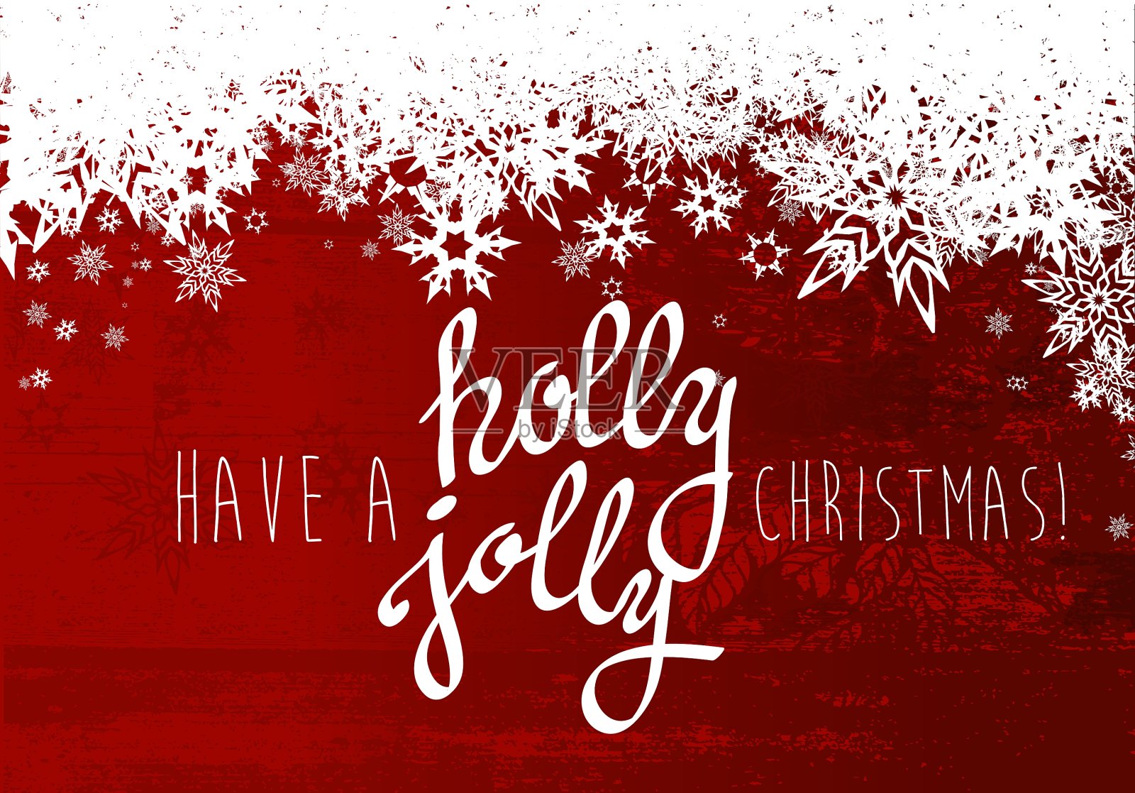 抽象的红色背景与雪花有一个设计模板素材