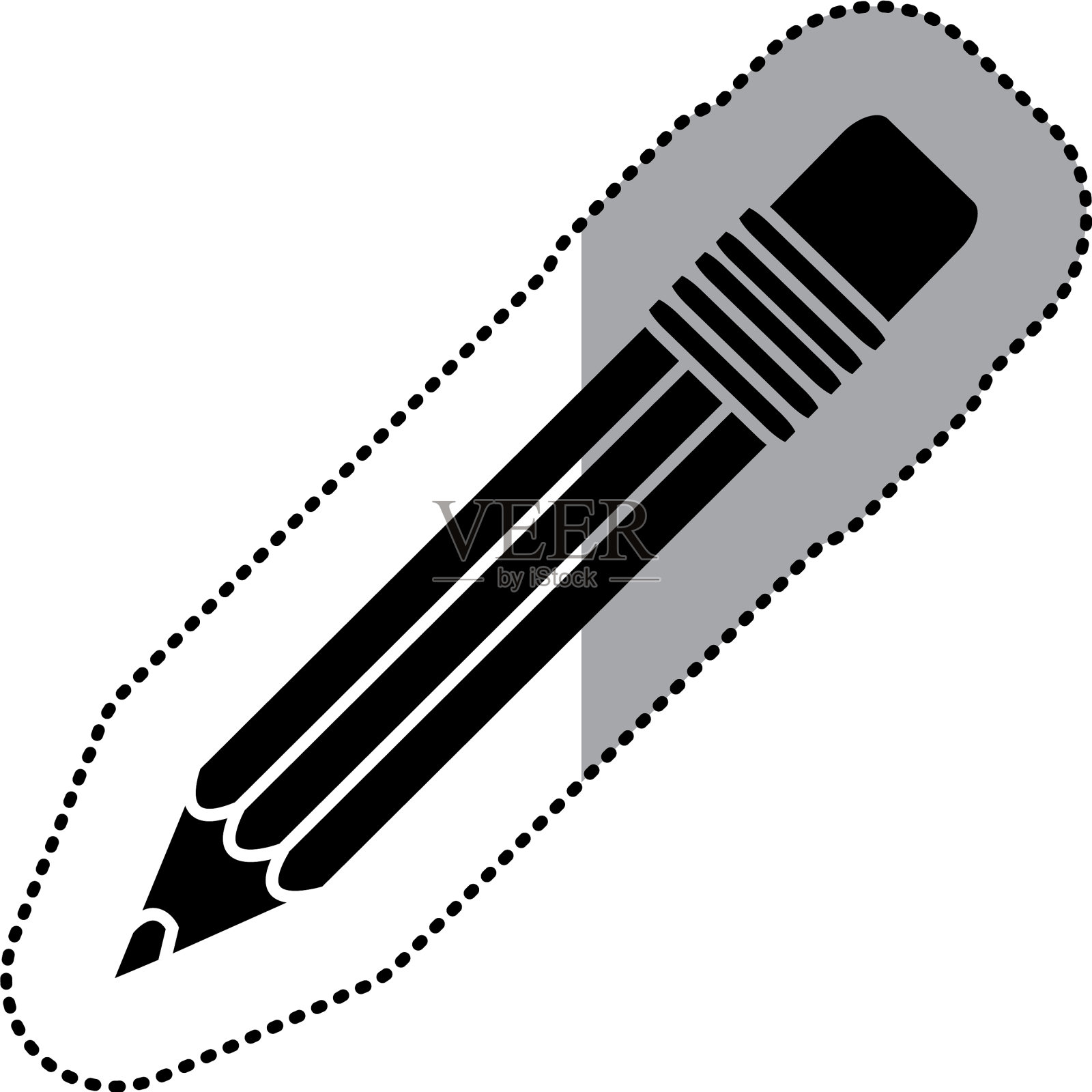 黑色图形铅笔图标股票图标素材