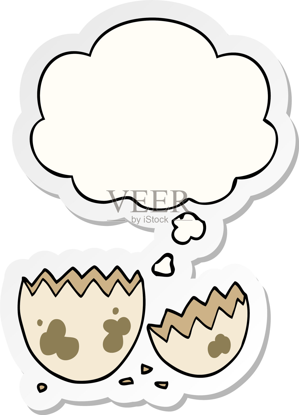 卡通打碎了鸡蛋，以为泡泡了设计元素图片