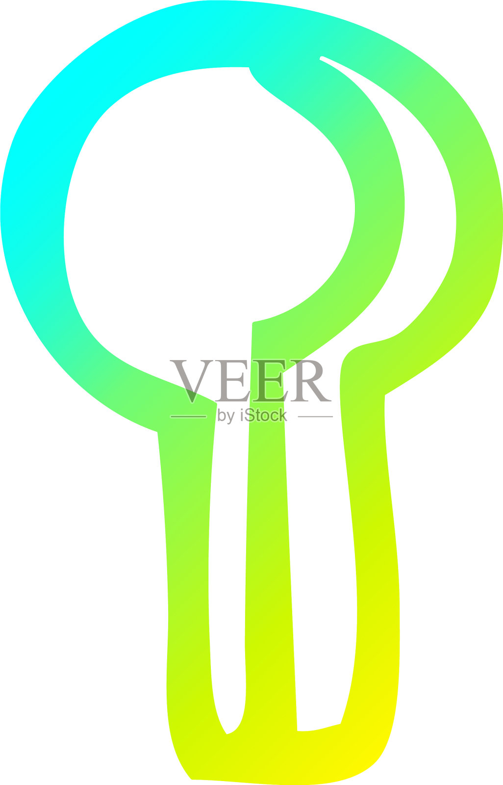 冷梯度线绘制卡通钥匙孔设计元素图片