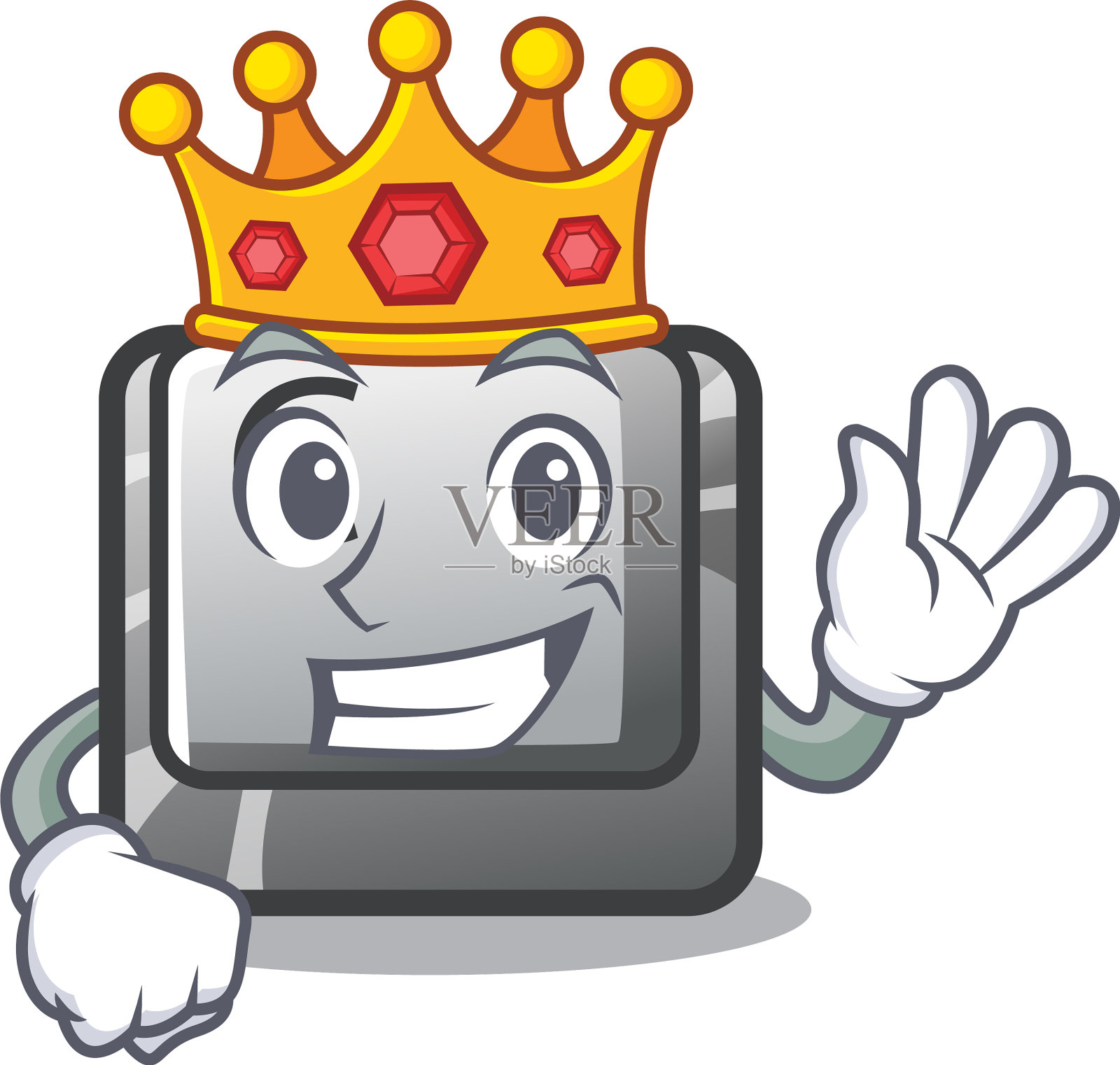 王按钮c安装在卡通电脑上设计元素图片