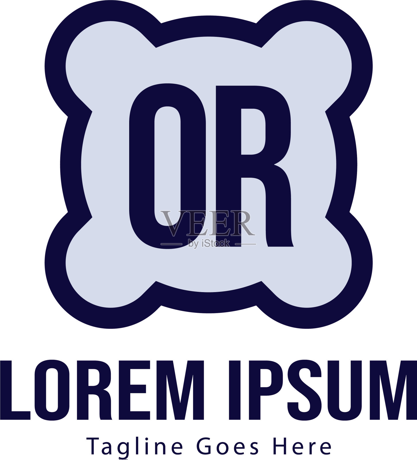 初始或标志模板与现代框架插画图片素材