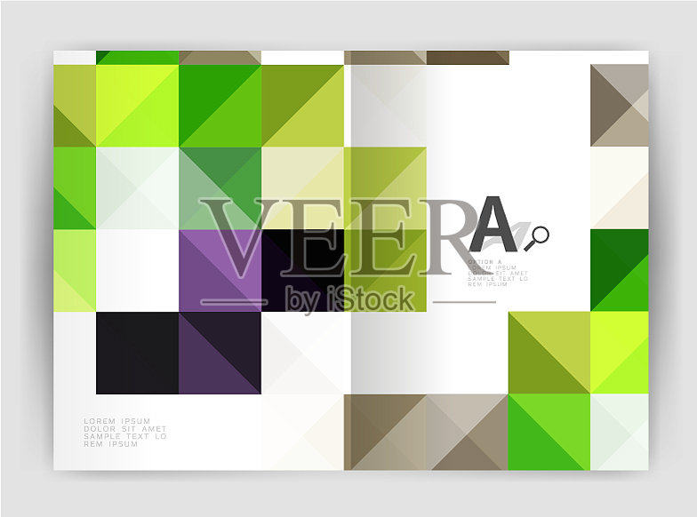 极简的广场小册子或单张业务插画图片素材