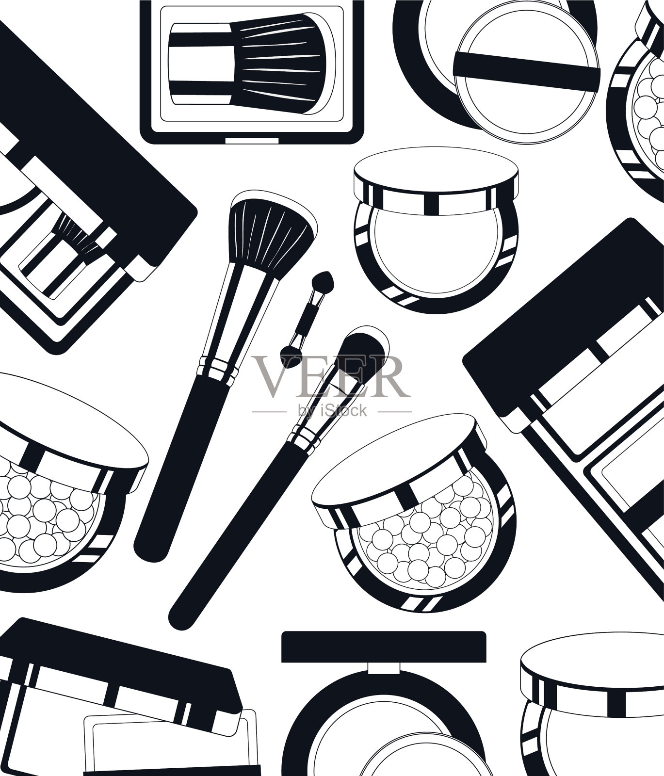 设置化妆产品图案插画图片素材