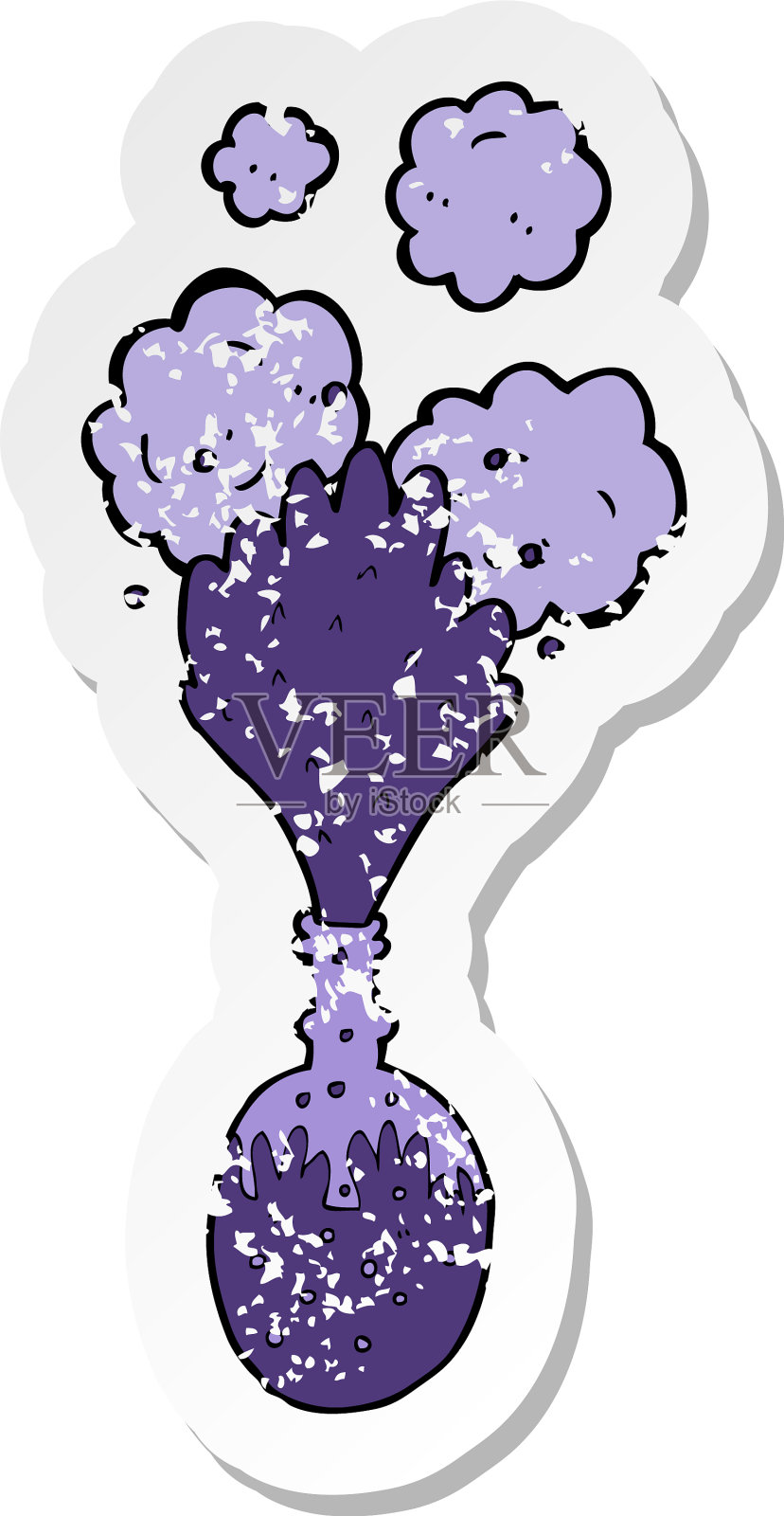 旧的破旧贴纸的卡通爆炸设计元素图片