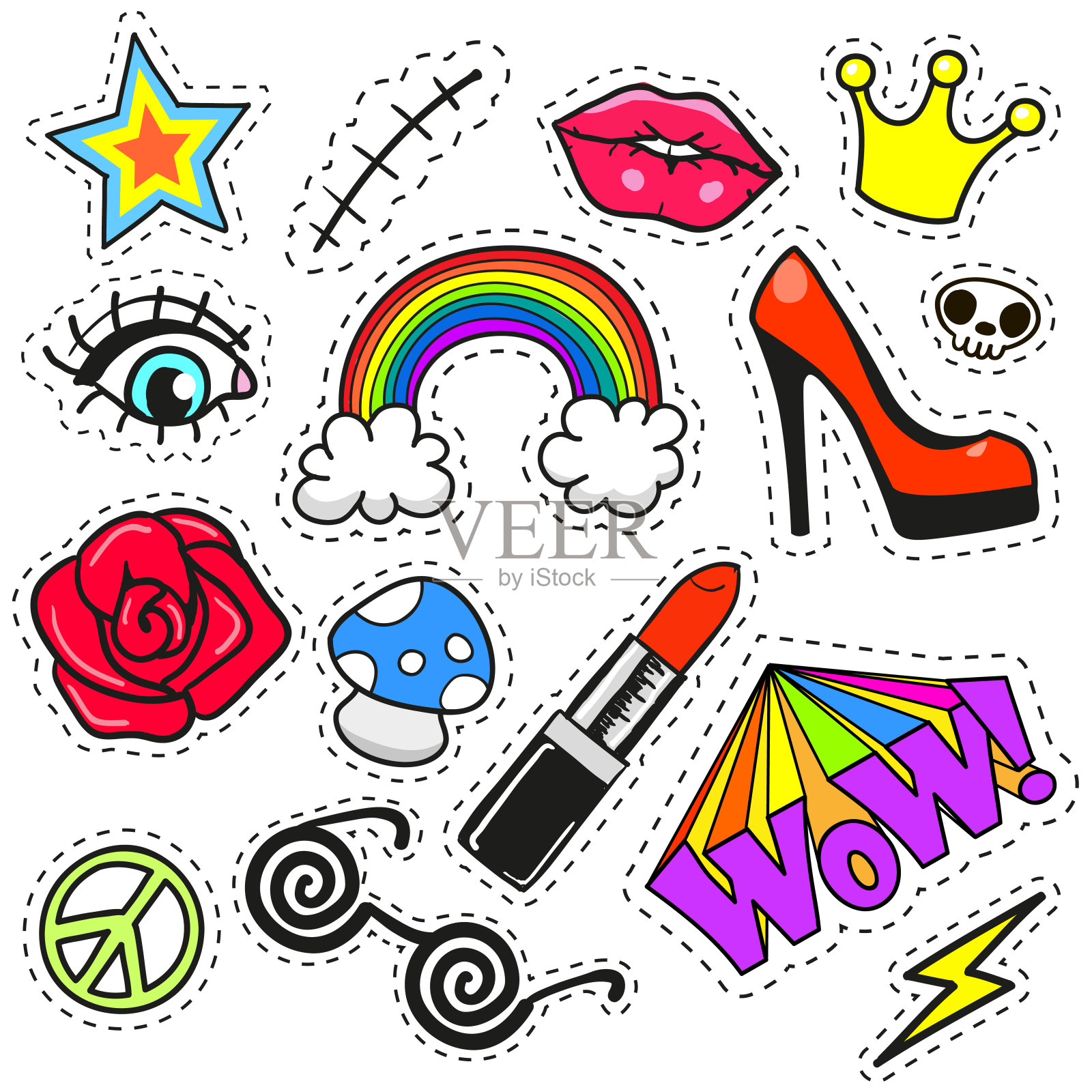 artoon补丁徽章设计元素图片