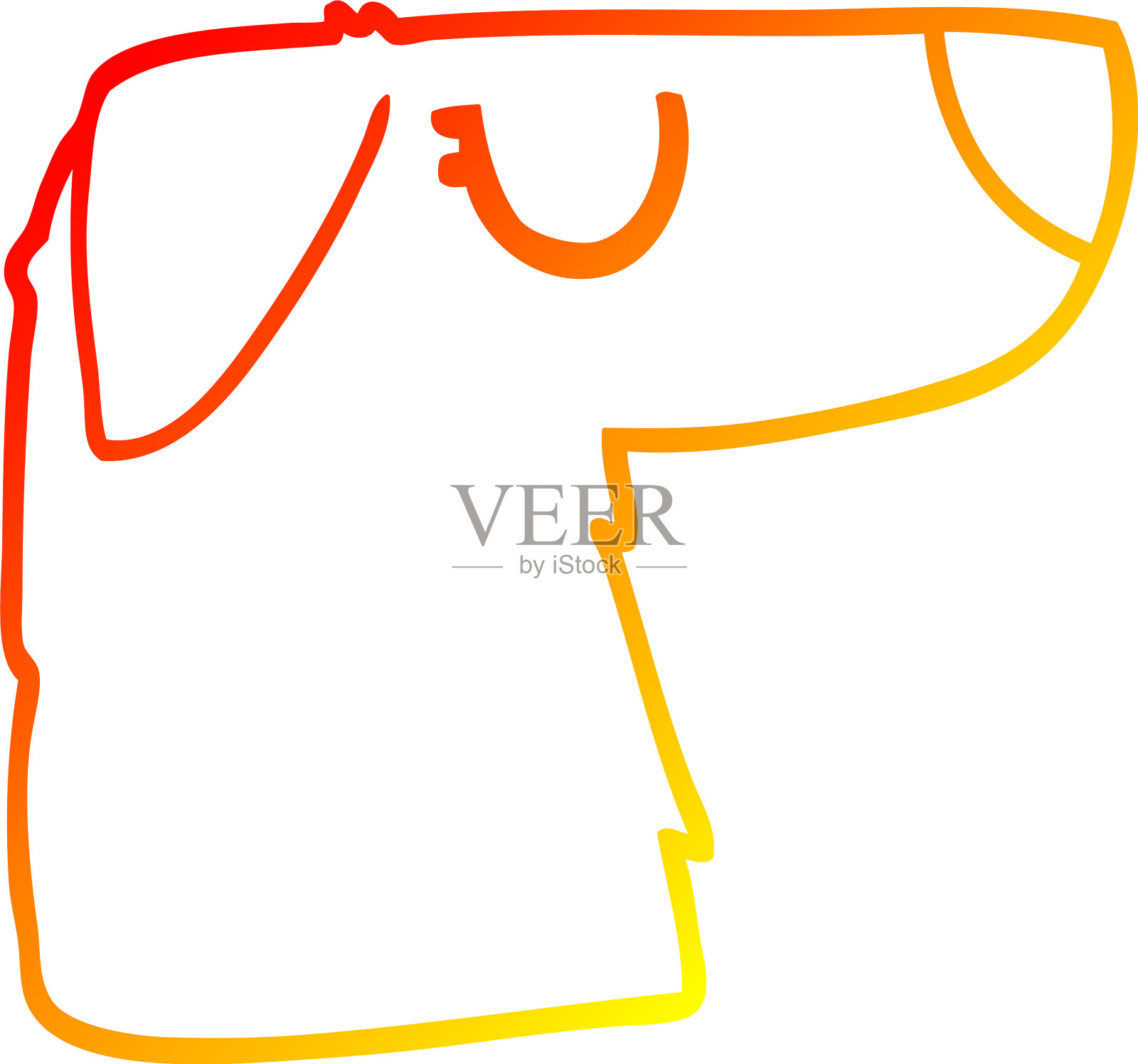 温暖的梯度线画卡通狗脸设计元素图片