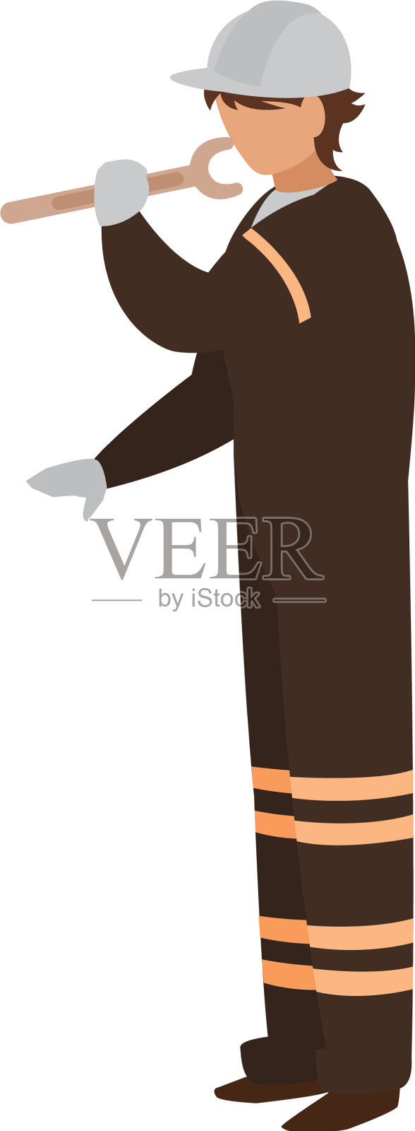 工业工人与工具化身的角色设计元素图片