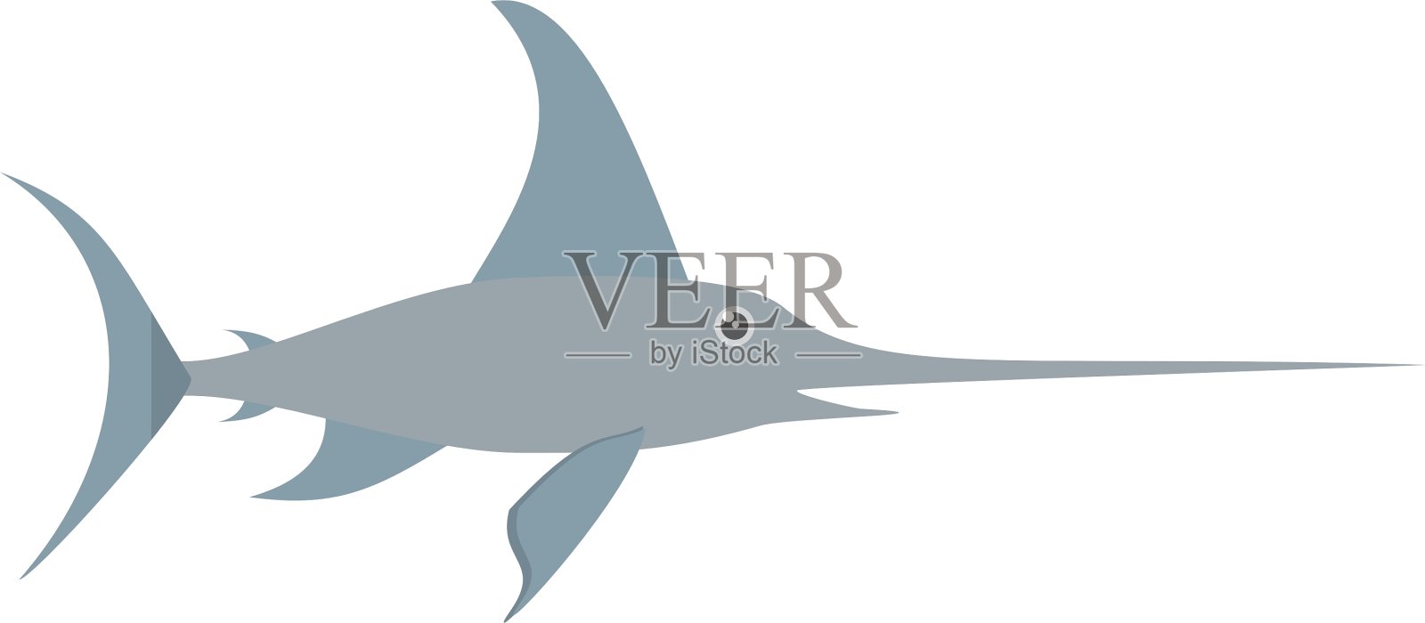 马林剑鱼海洋野生动物设计元素图片