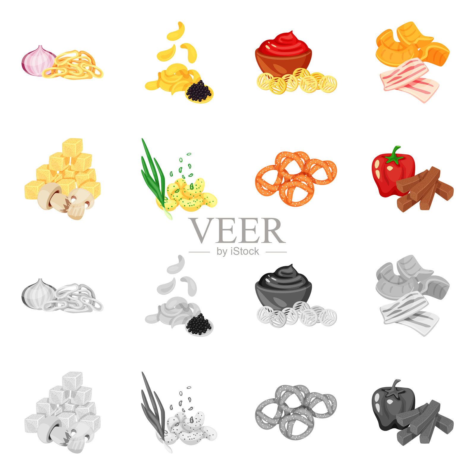 品尝和调味的图标插画图片素材