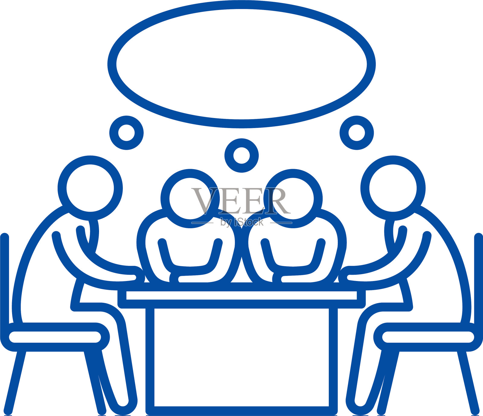 小型企业会议线图标概念小设计元素图片