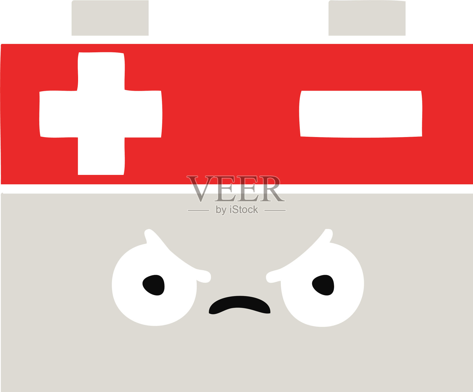 单色复古卡通汽车电池设计元素图片