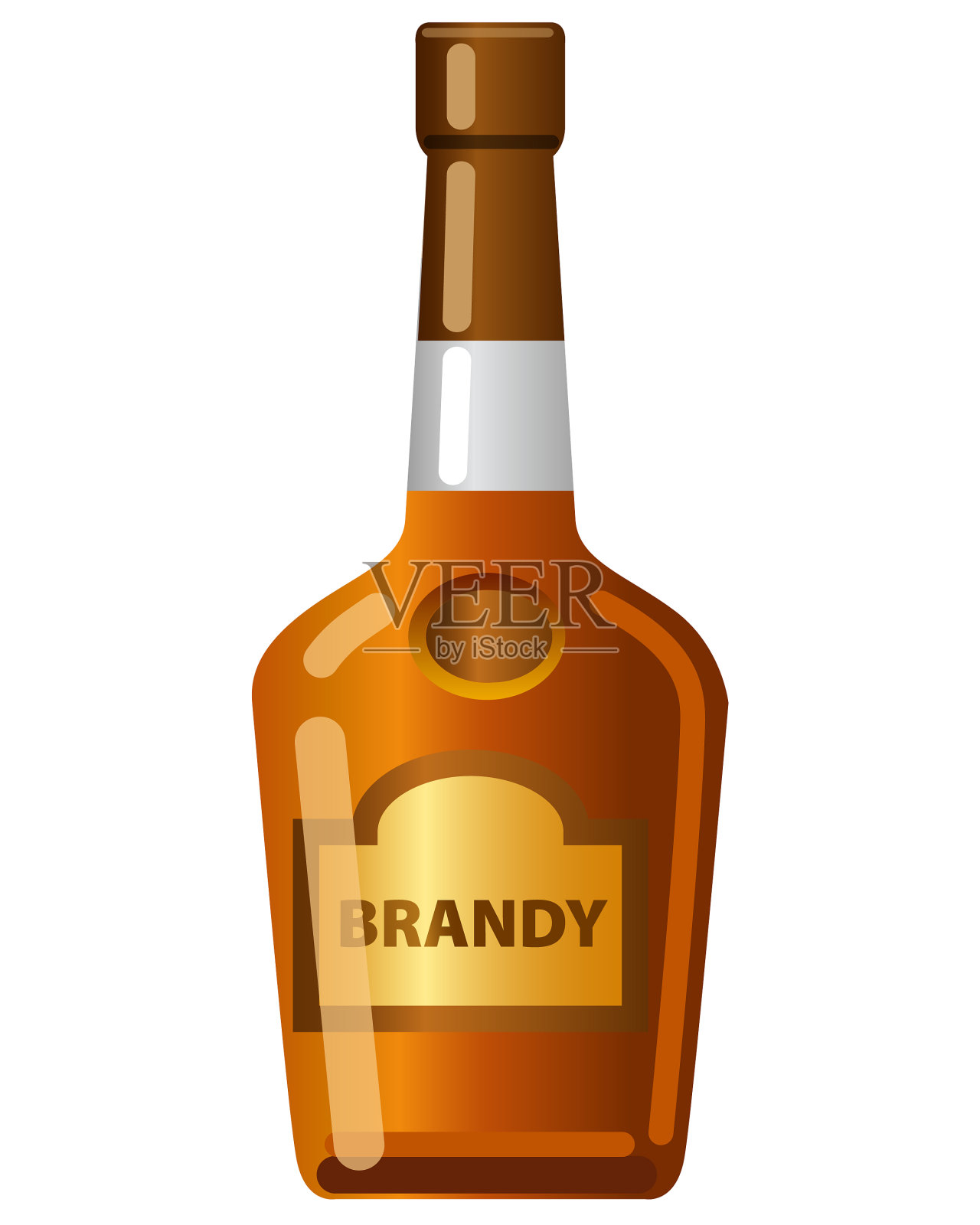 白兰地酒瓶设计元素图片
