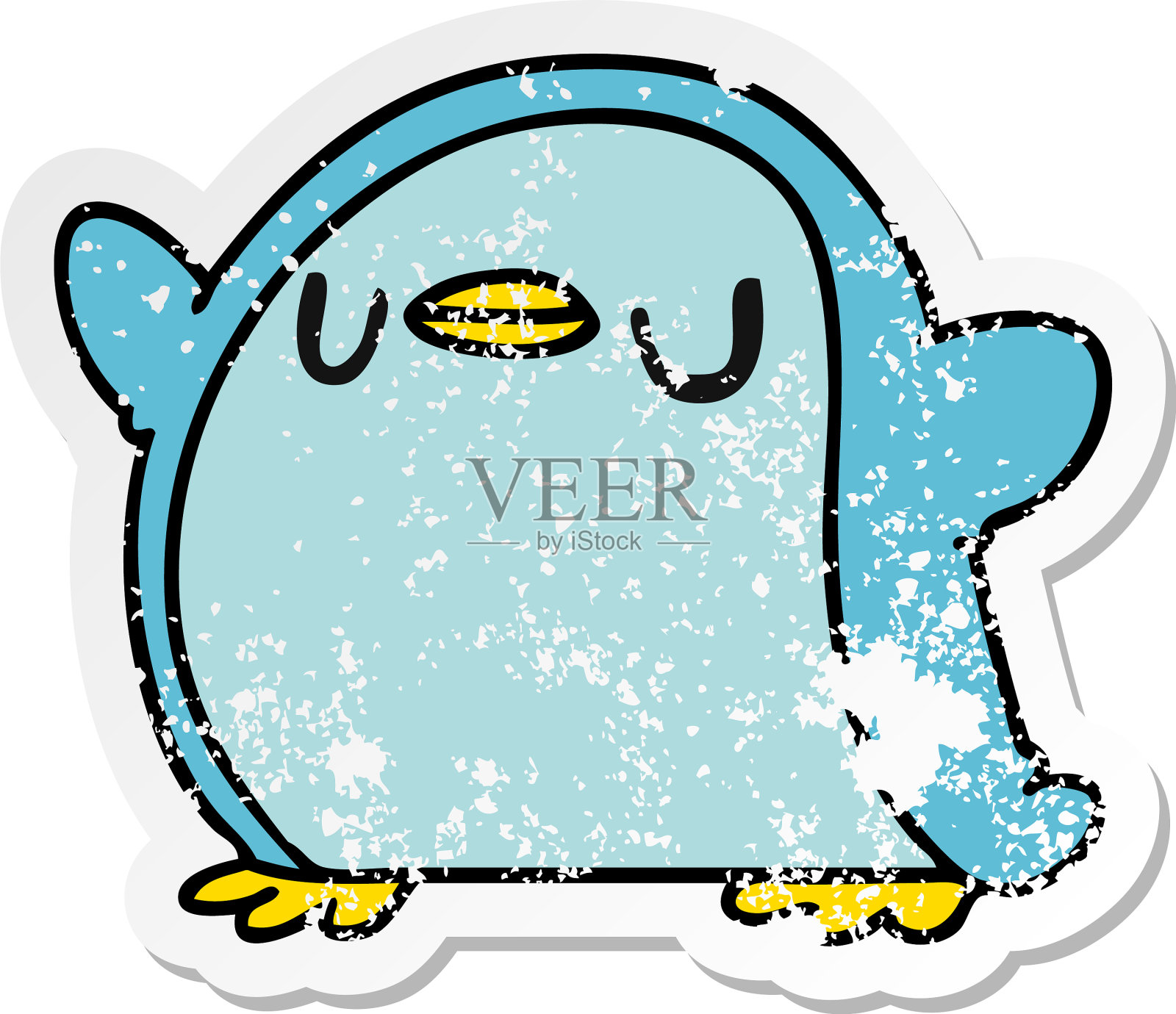 心疼贴纸卡通卡哇伊的可爱设计元素图片