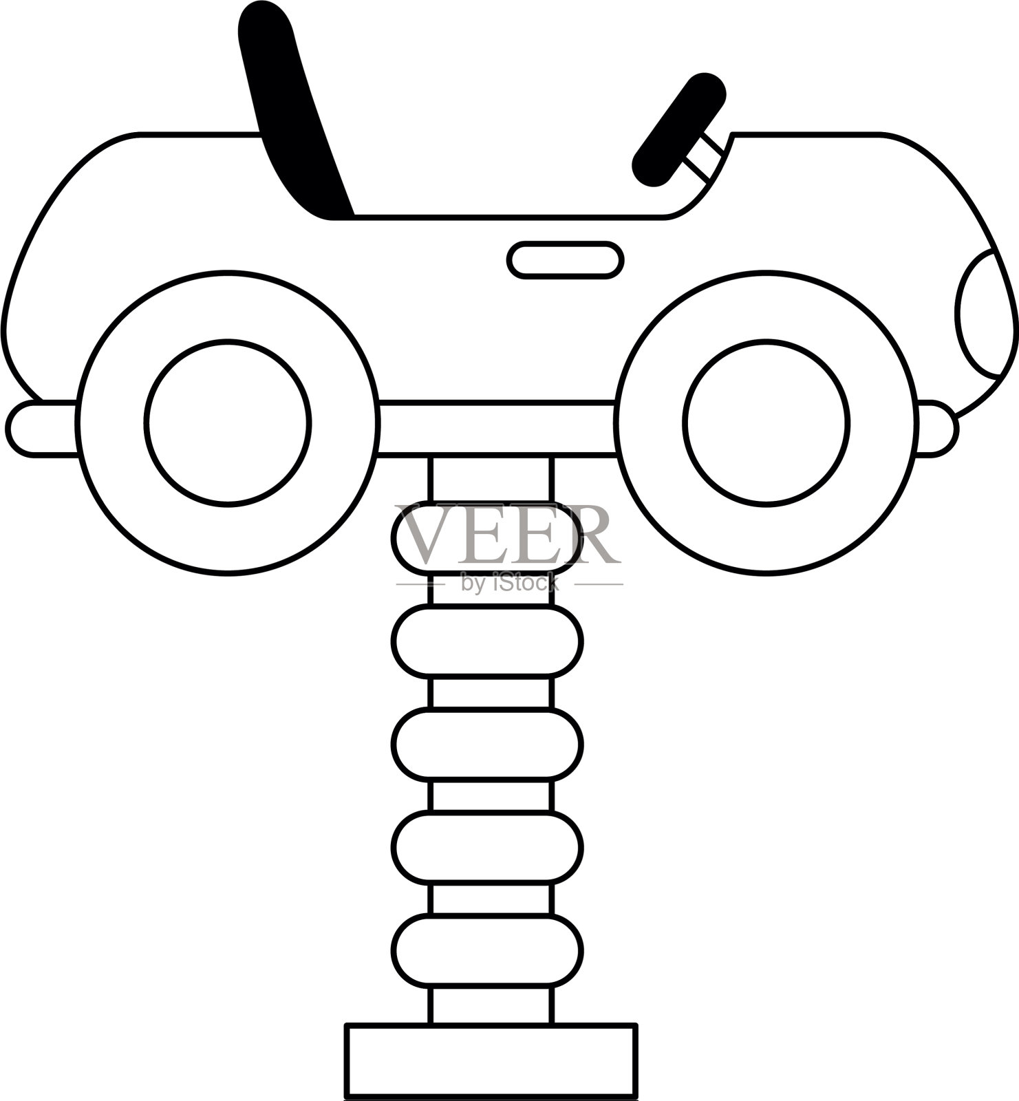 带弹簧的小车玩具设计元素图片