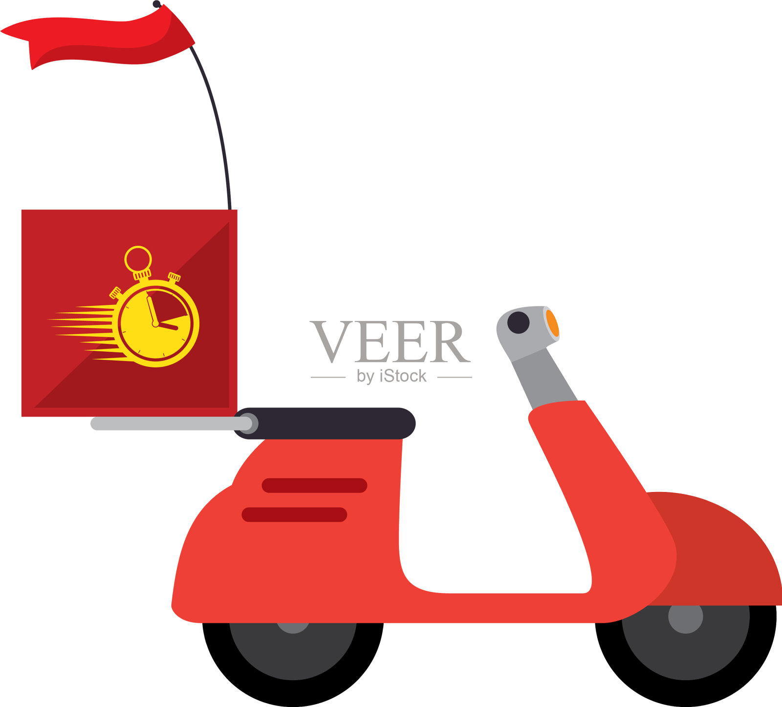 送货服务摩托车图标设计元素图片