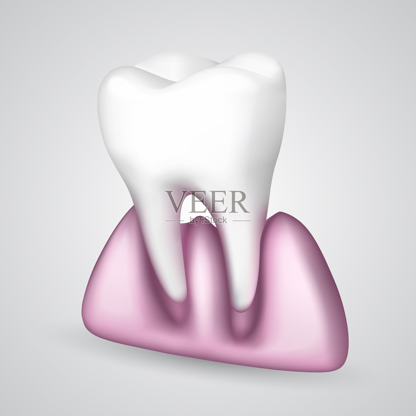 牙齿从牙龈上掉了下来插画图片素材