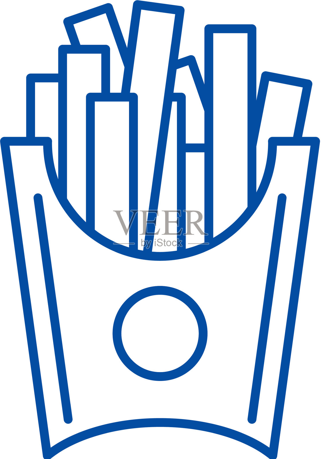 炸薯条系列图标概念炸薯条平坦设计元素图片