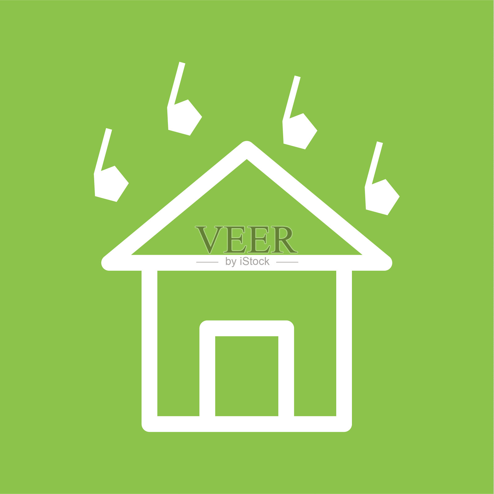 下得很大的冰雹插画图片素材