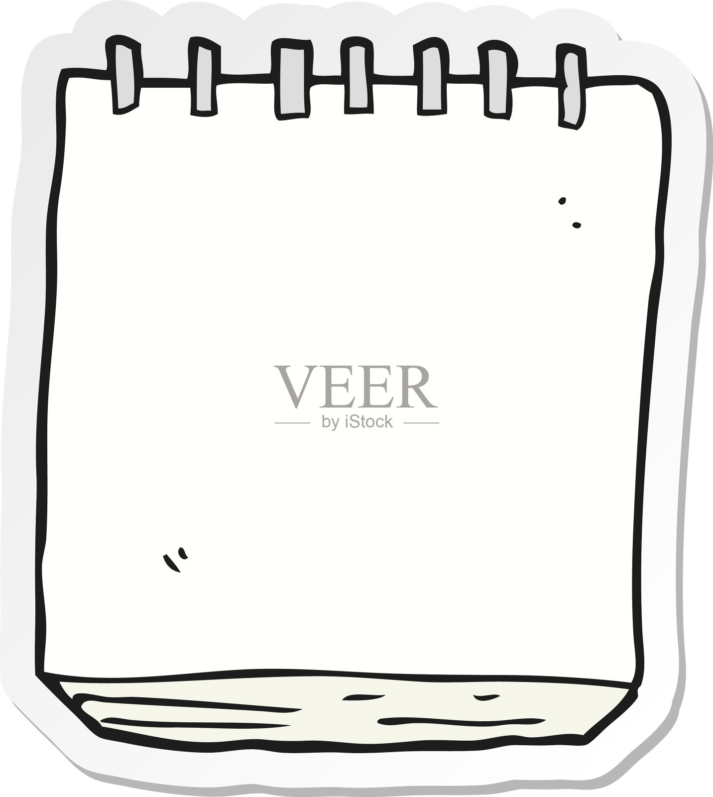 卡通便条本贴纸设计元素图片