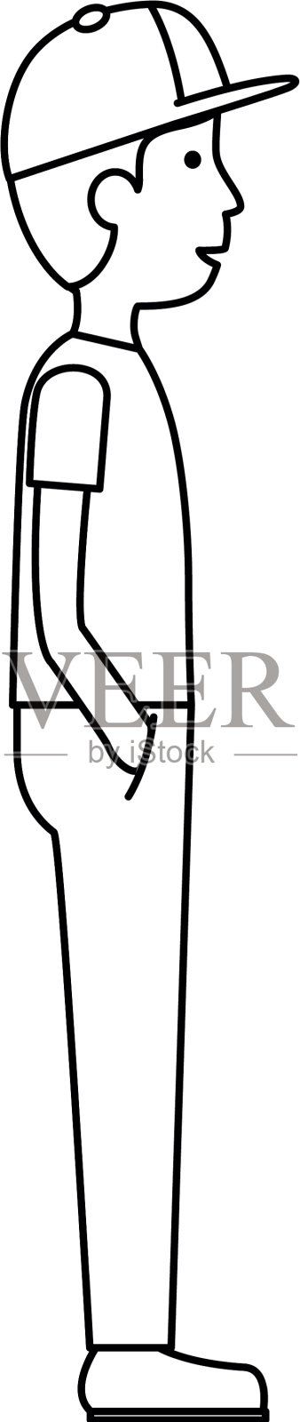 快递员角色设计元素图片