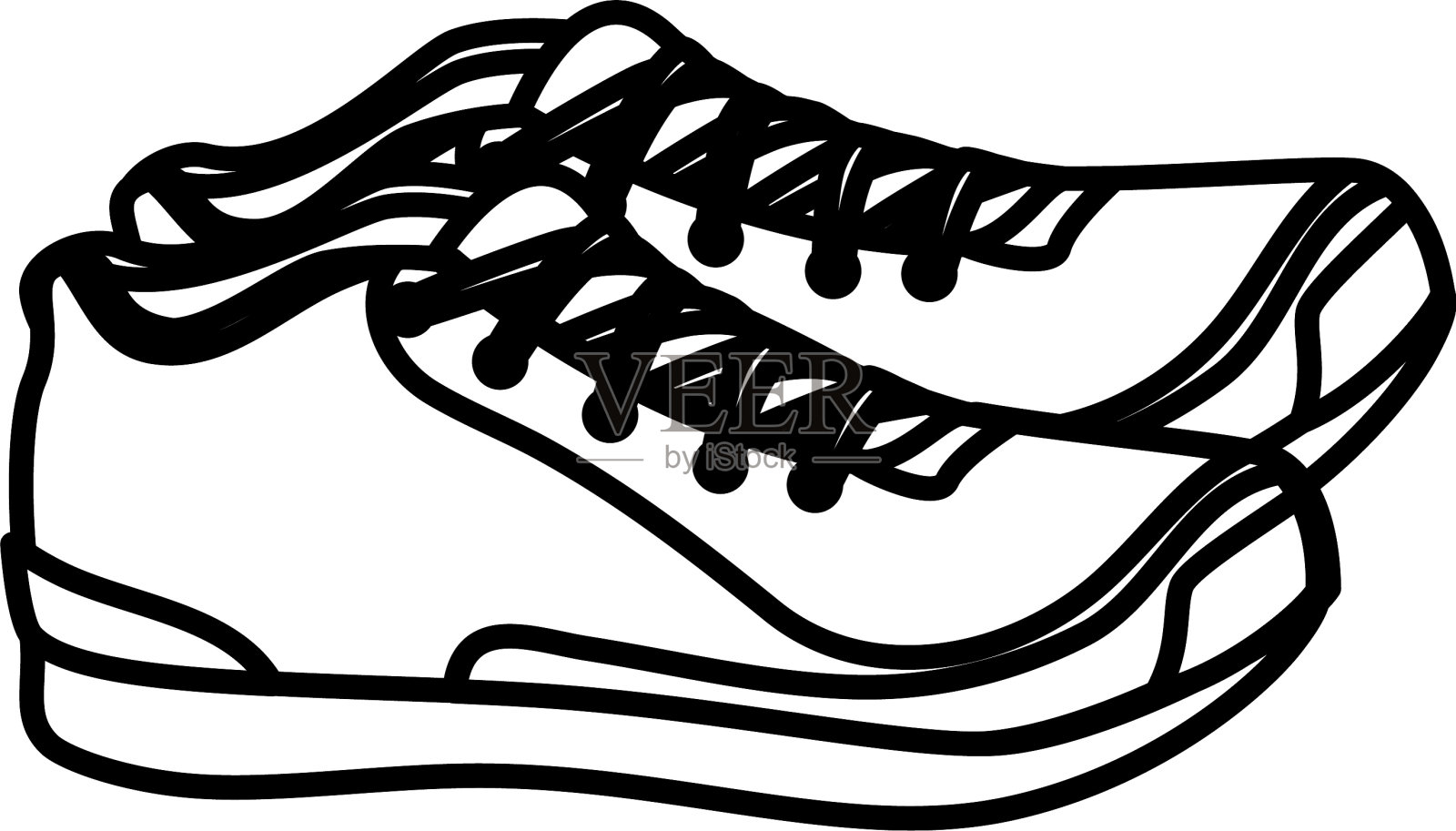 跑鞋孤立图标设计元素图片