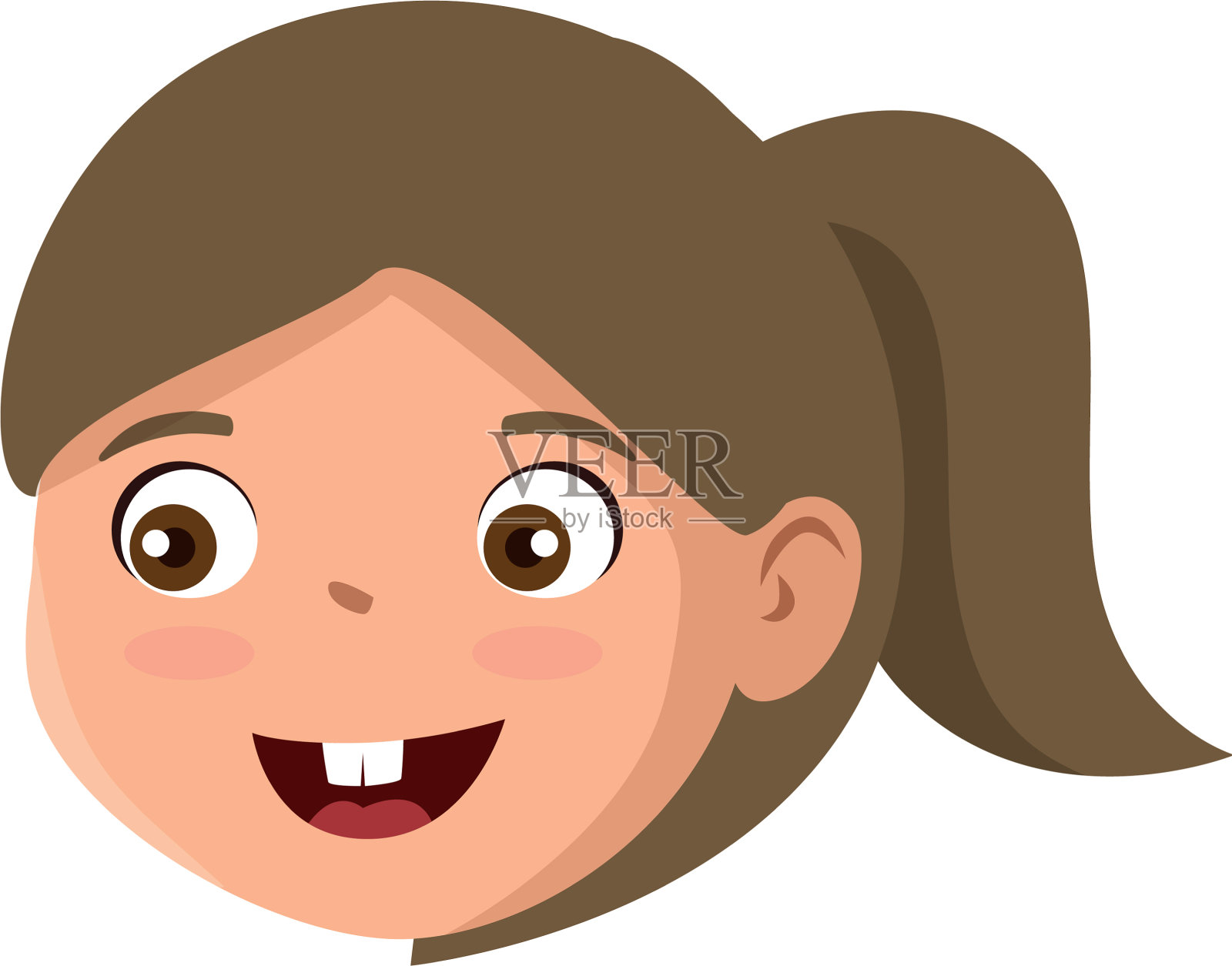 小女孩的女儿头像设计元素图片