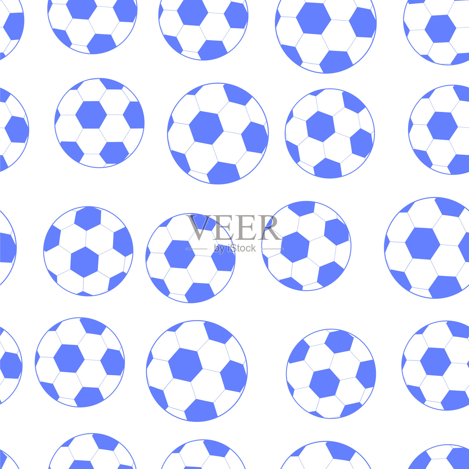 足球无缝图案插画图片素材