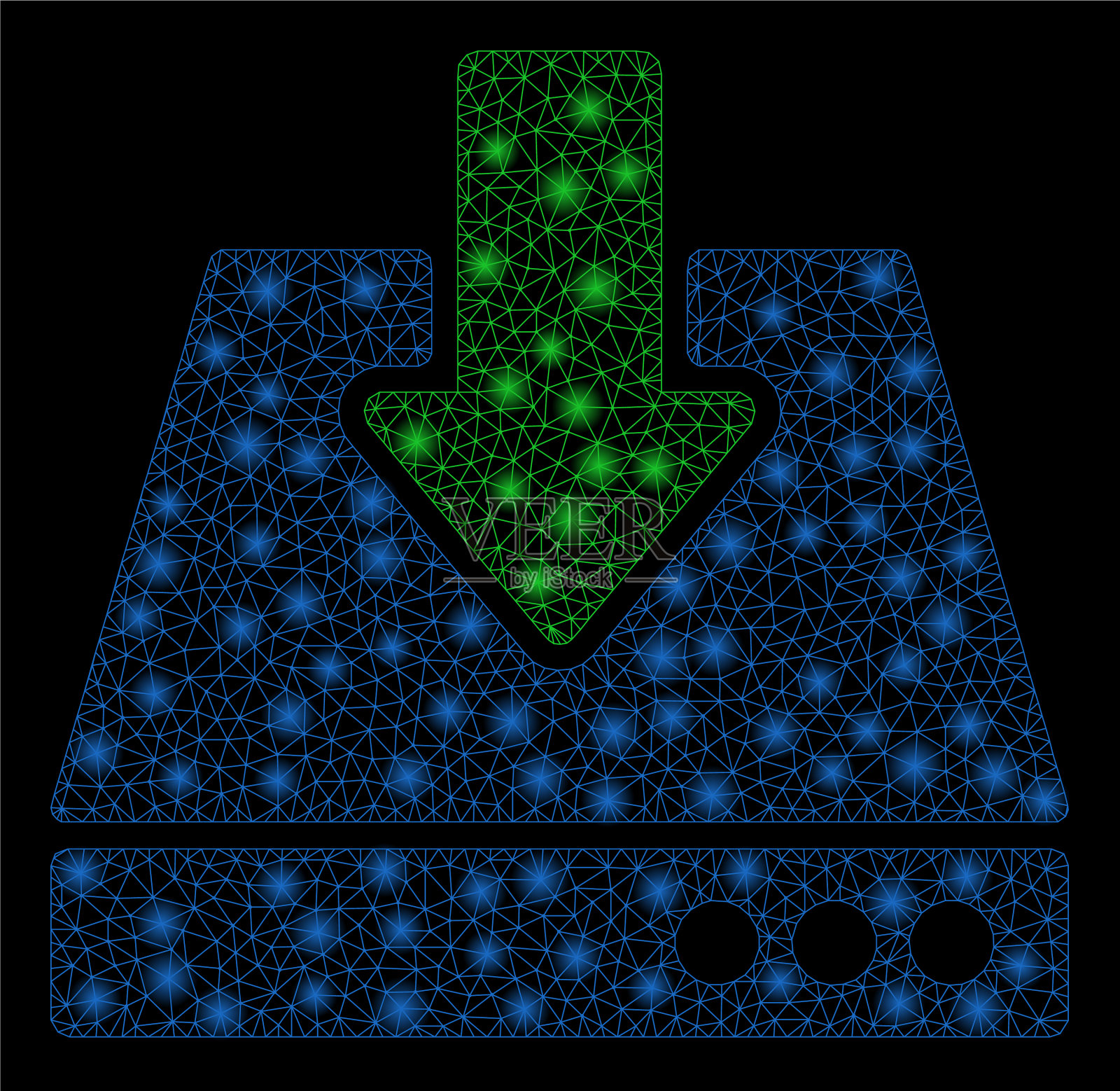 明亮的网格2d下载与耀斑插画图片素材