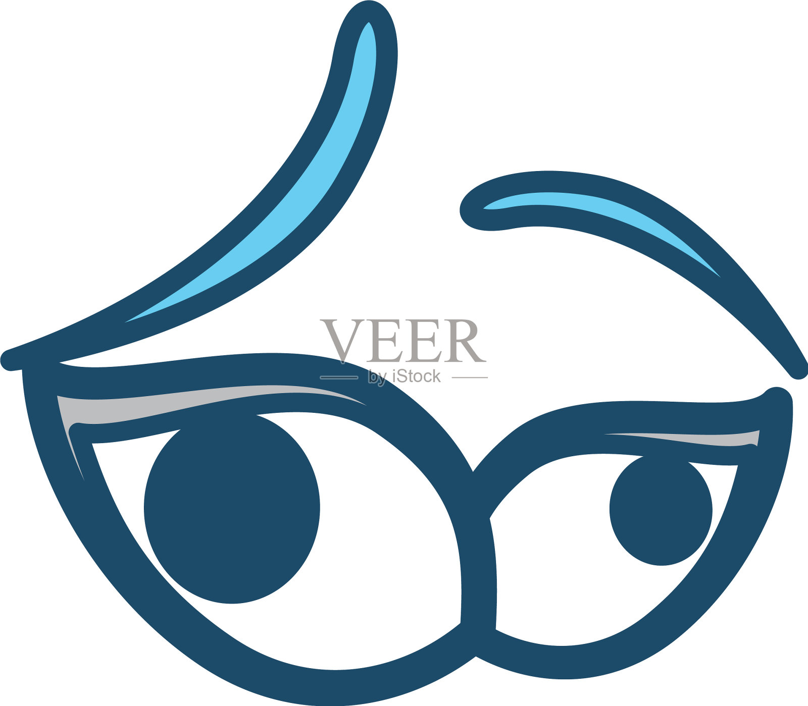 卡通眼睛的表情设计元素图片