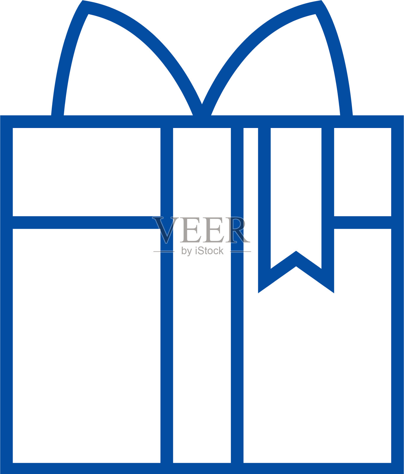 礼盒线图标概念礼盒平面设计元素图片