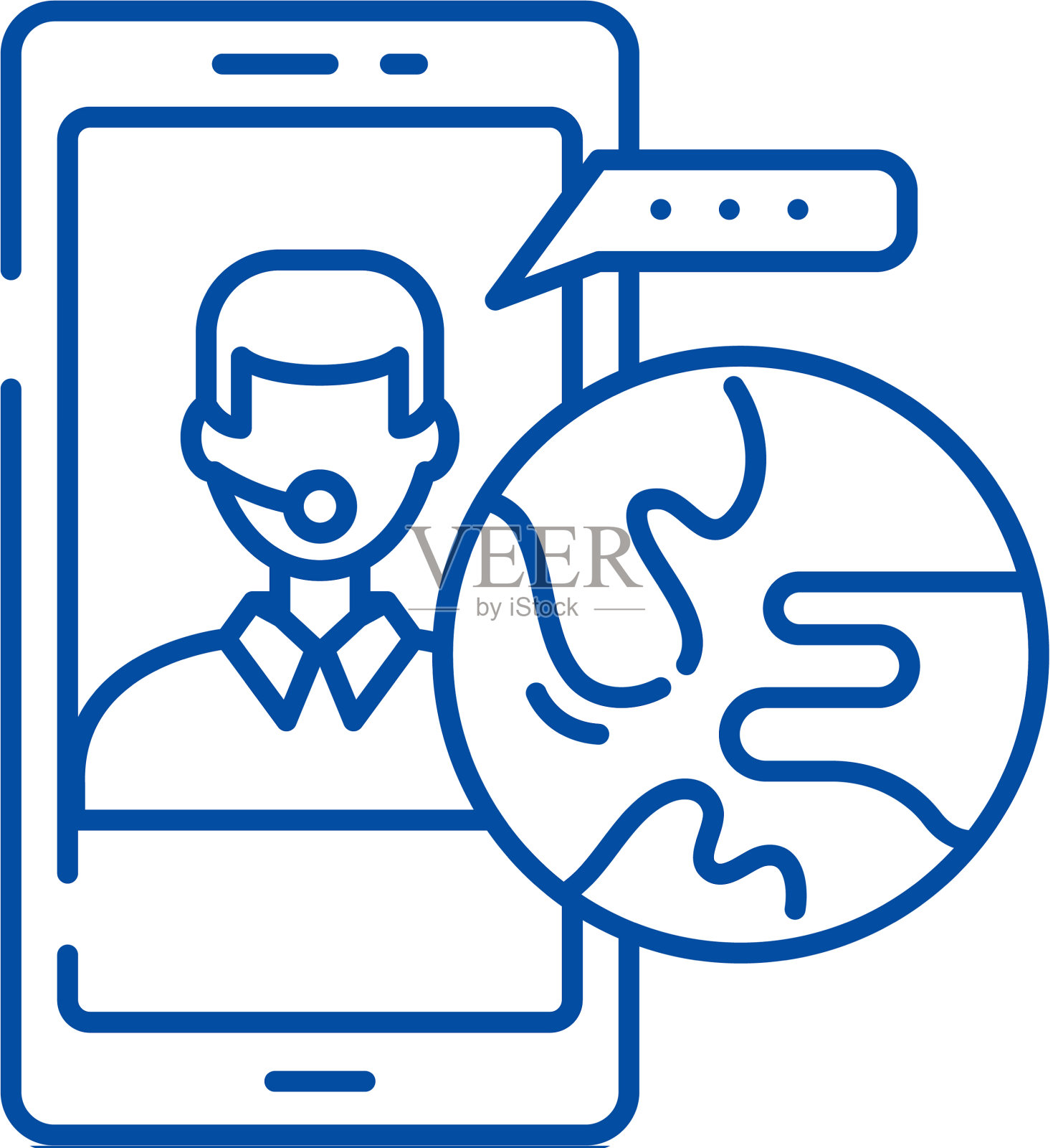 全球通讯线图标概念全球设计元素图片