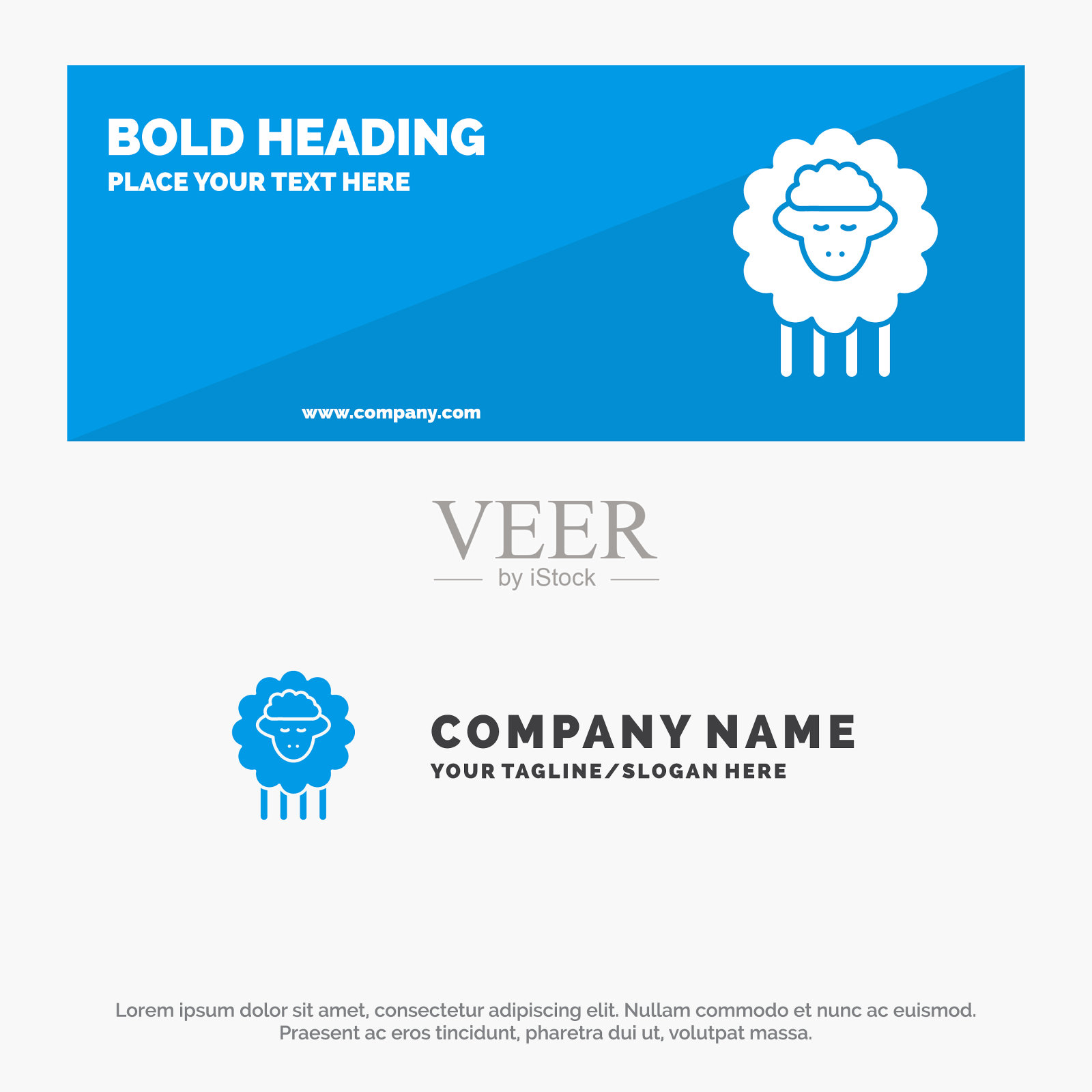 羊肉公羊羊春天固体图标网站横幅插画图片素材