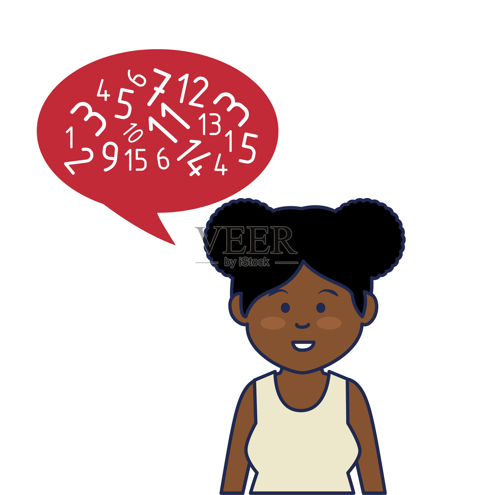 年轻的非洲女性化身角色设计元素图片