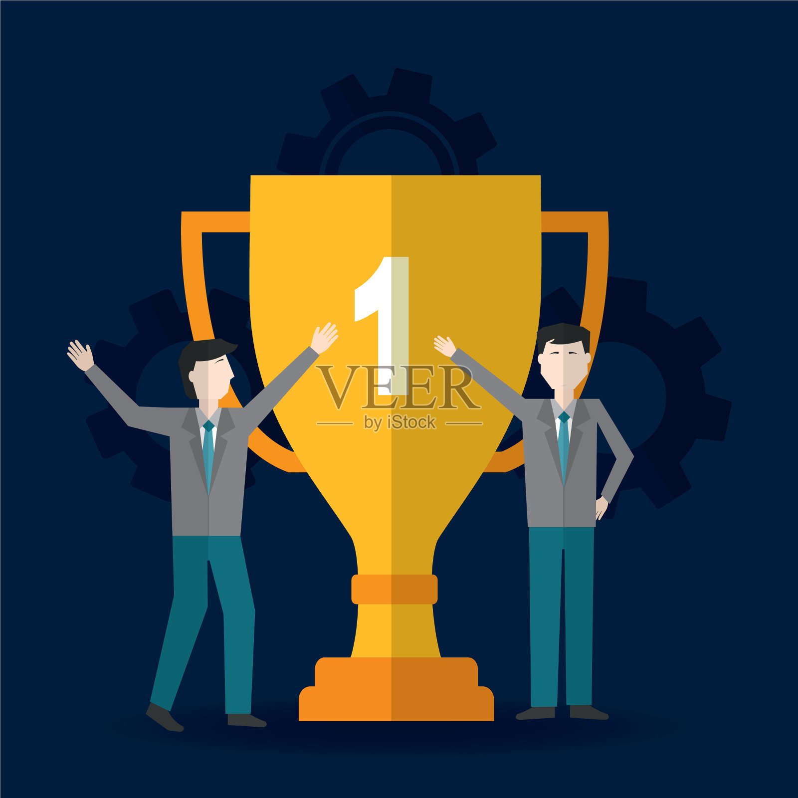 成功的概念卡插画图片素材