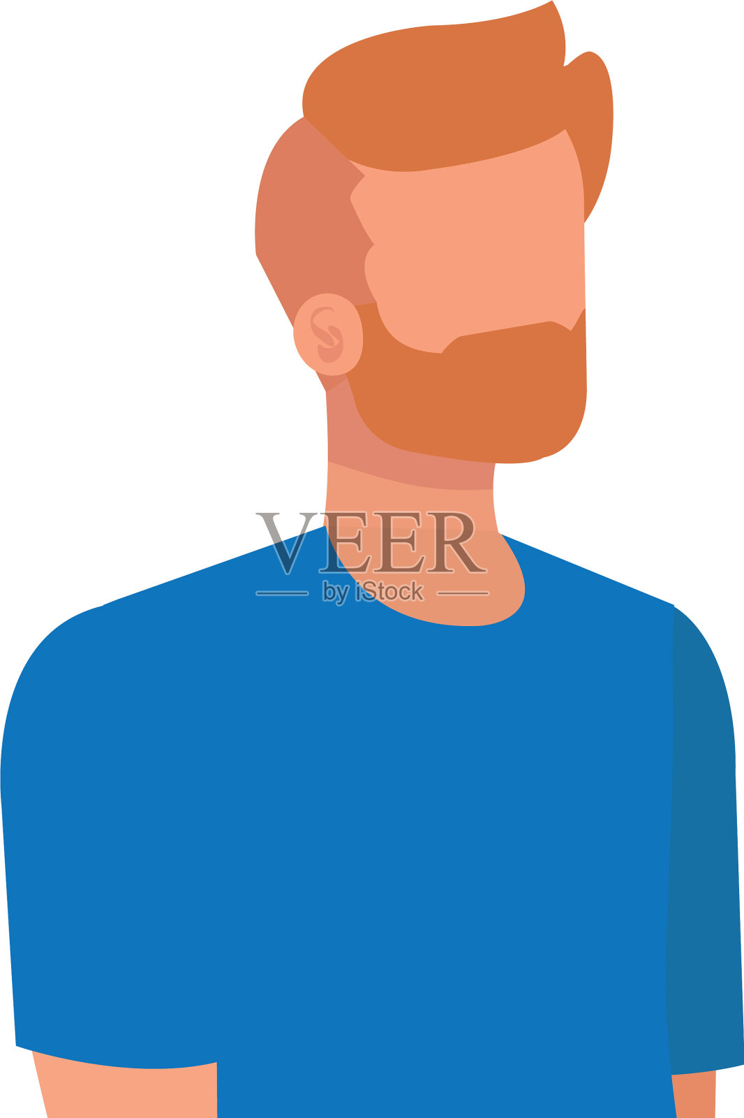 一个留着胡子的年轻人设计元素图片