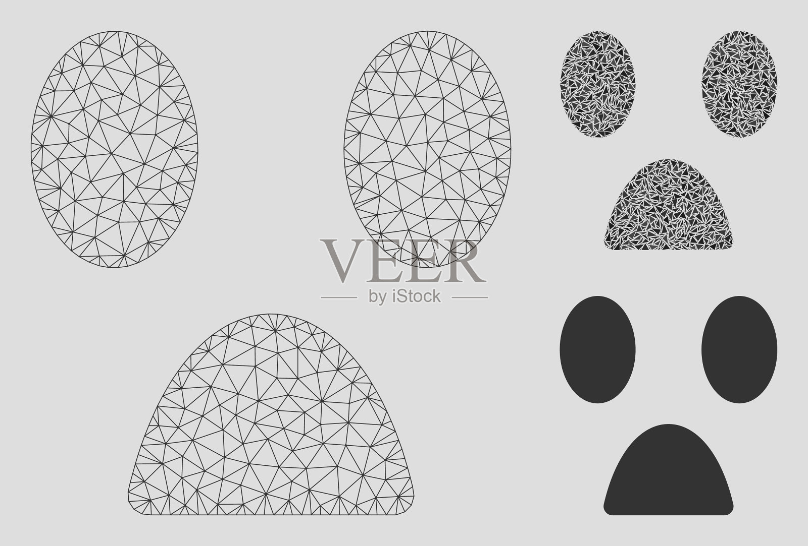 恐惧微笑的网丝框架模型和插画图片素材