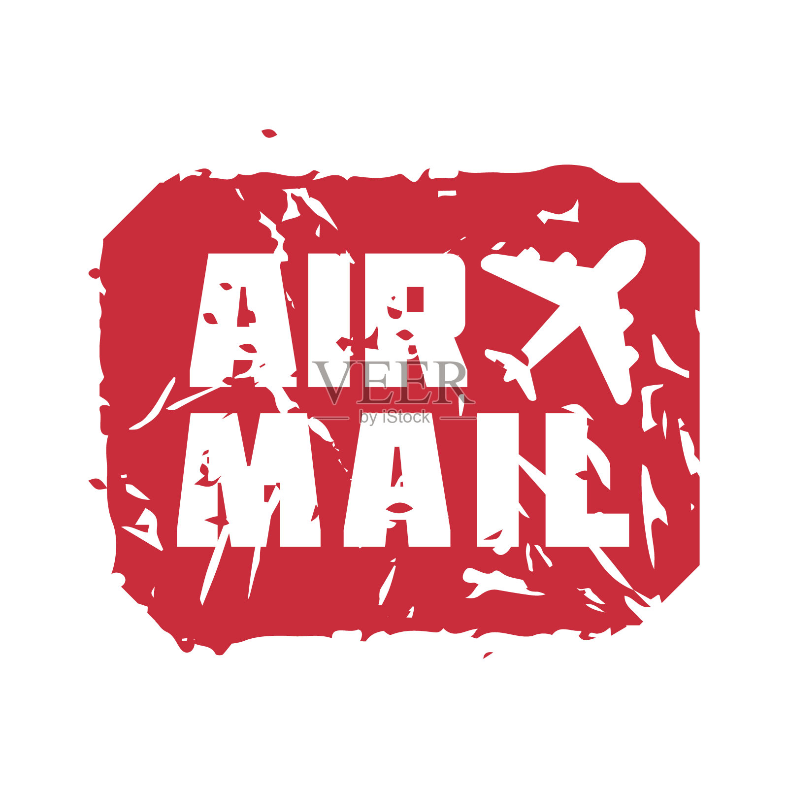 老式邮资航空邮票设计元素图片