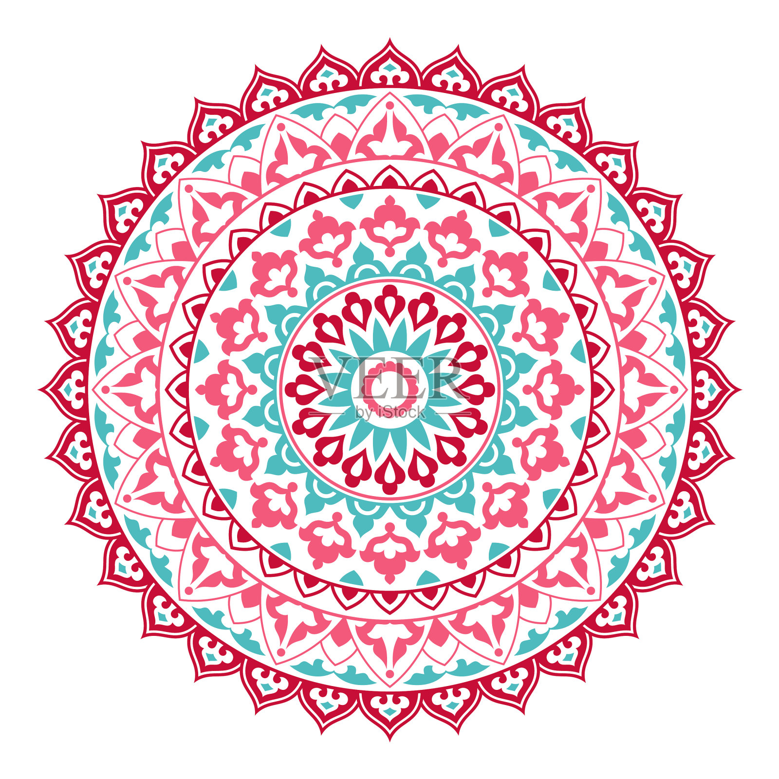 曼陀罗圆形装饰图案设计元素图片